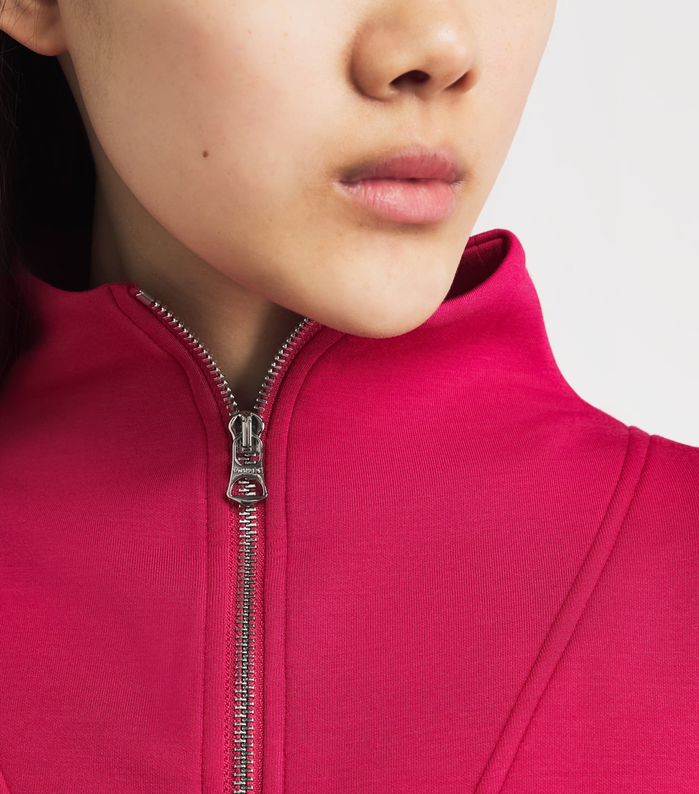 Varley Womens DoubleSoft Hawley Half-Zip Sweatshirt Rich Raspberry Image 3