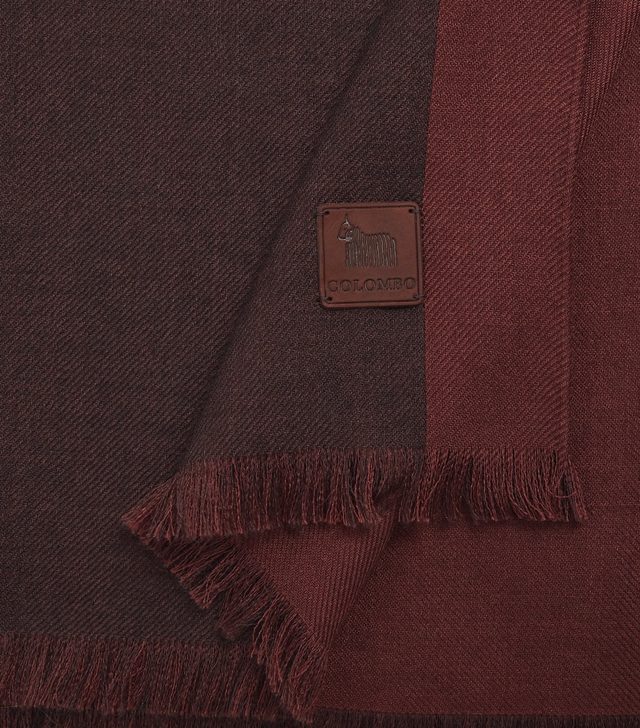 Colombo Cashmere-Silk Scarf Wine Image 4