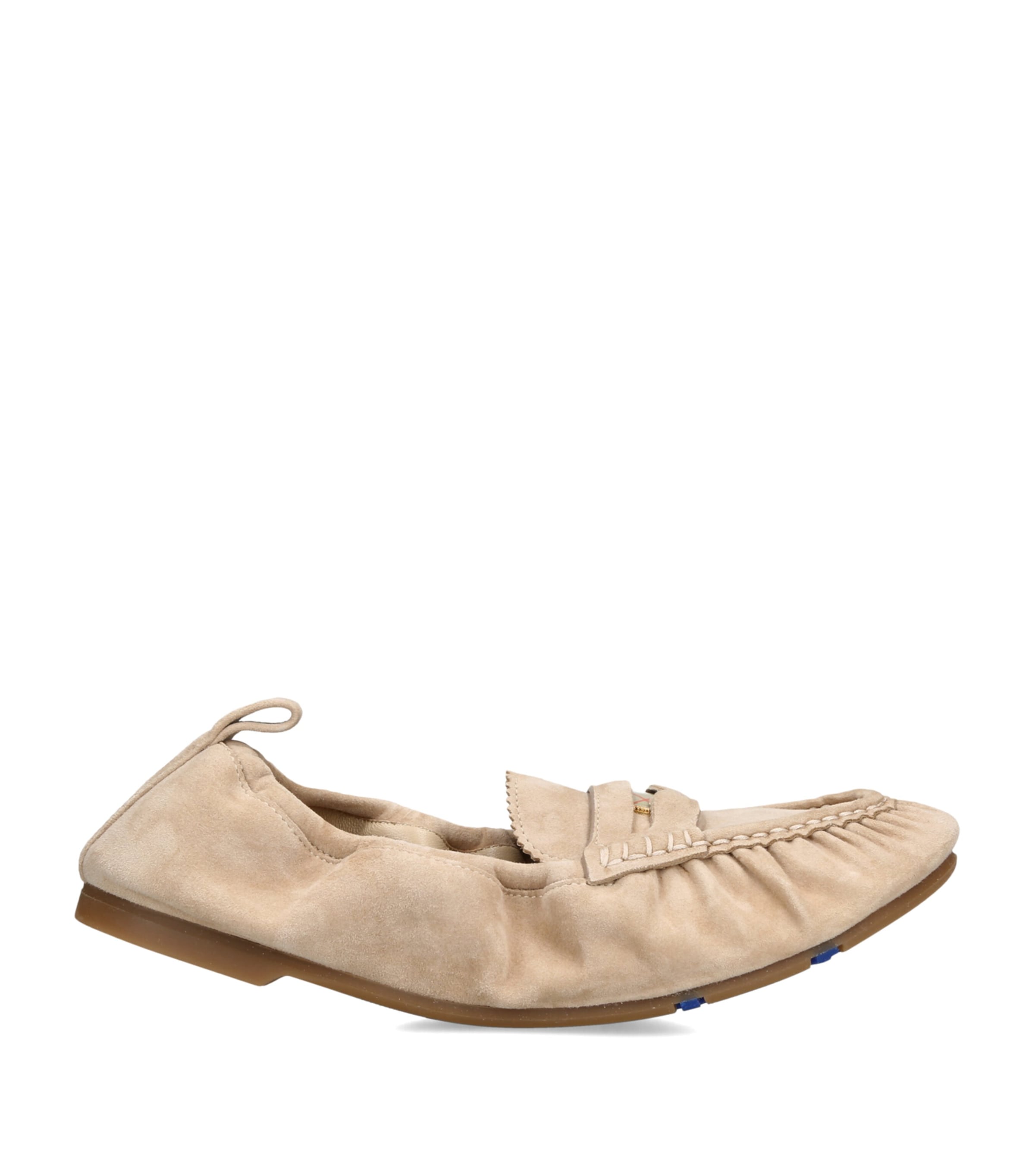 Burberry Suede Fawn Loafers Cream Image 1