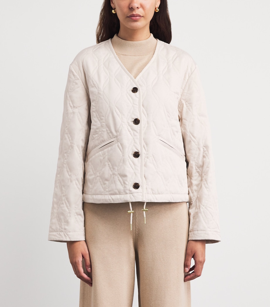 Saba Quilted Jacket OAT MILK Image 4