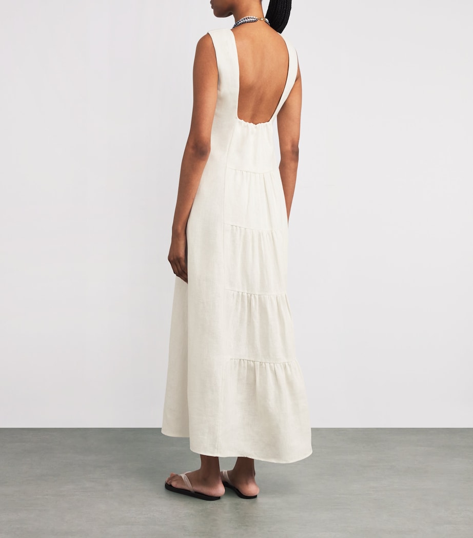 Linen Matilda Maxi Dress CREAM Image 3