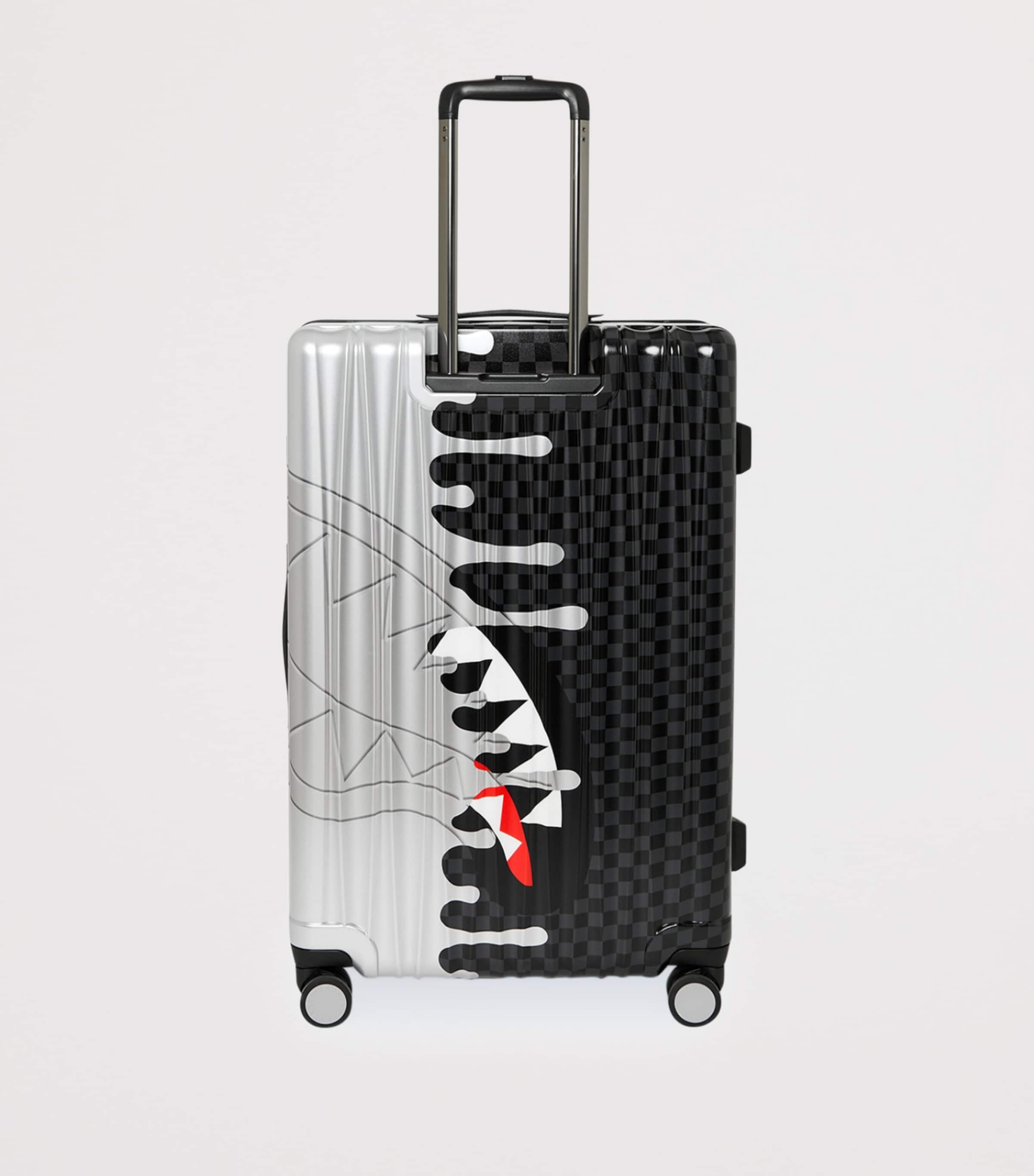 Sprayground Side Drip Check-In Suitcase (75cm) Silver Side Drip Image 2