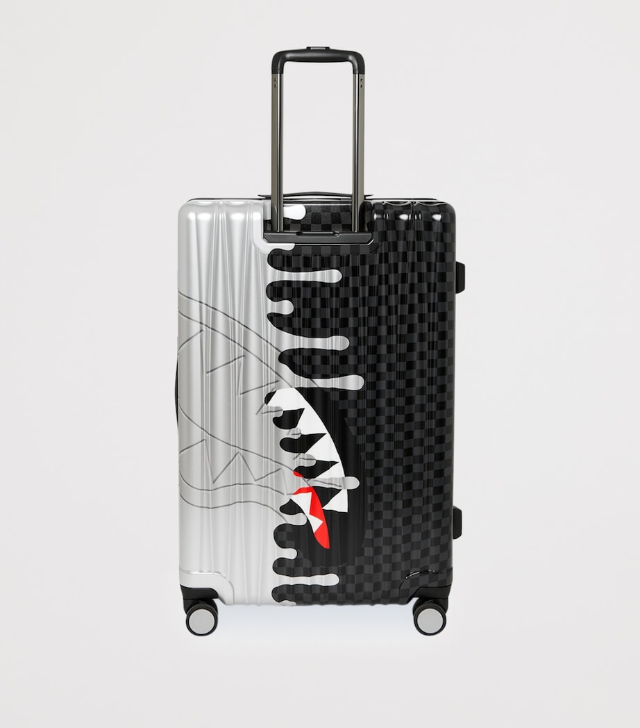 Sprayground Side Drip Check-In Suitcase (75cm) Silver Side Drip Image 2