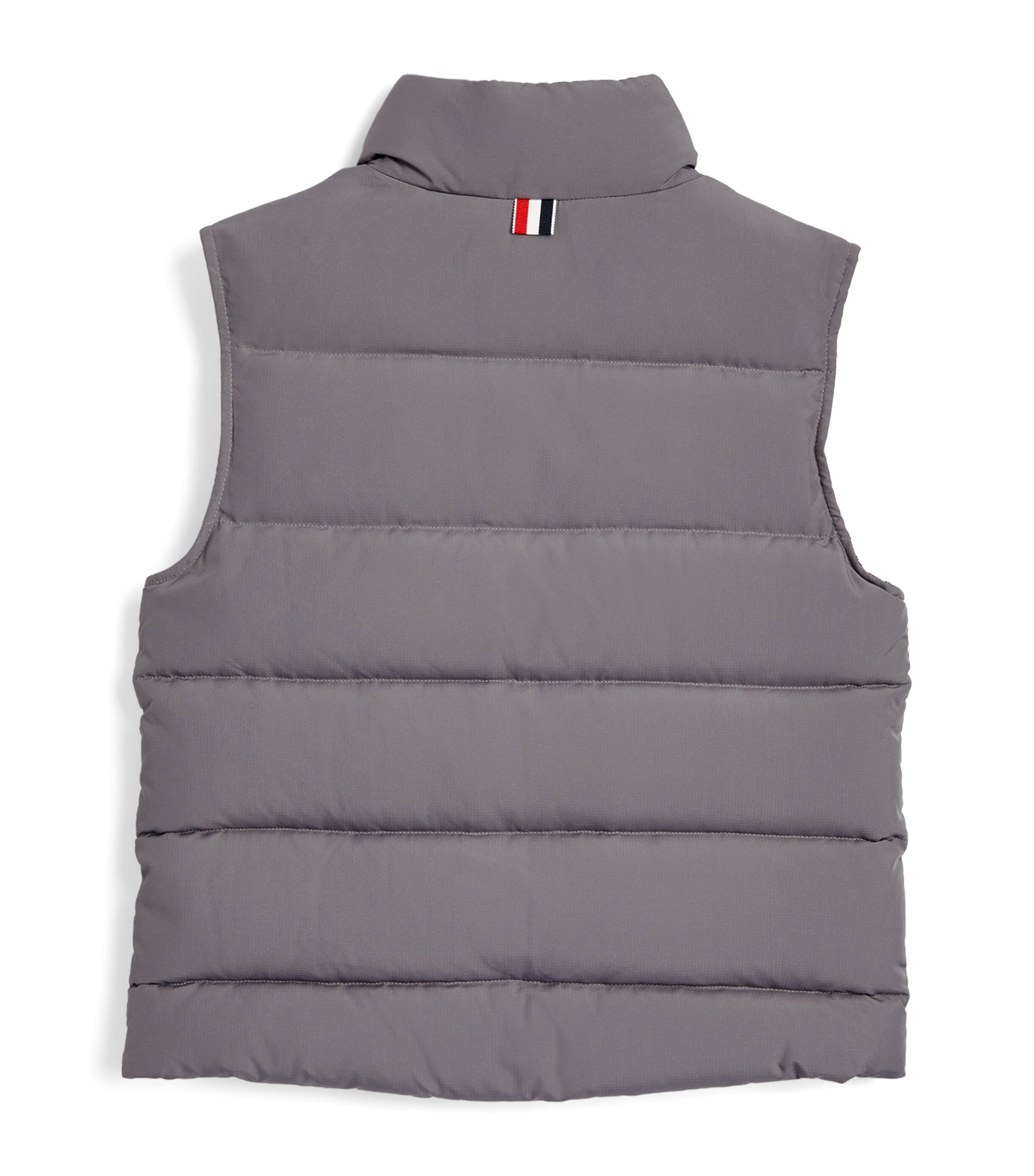 Thom Browne Down 4-bar Puffer Gilet In Grey