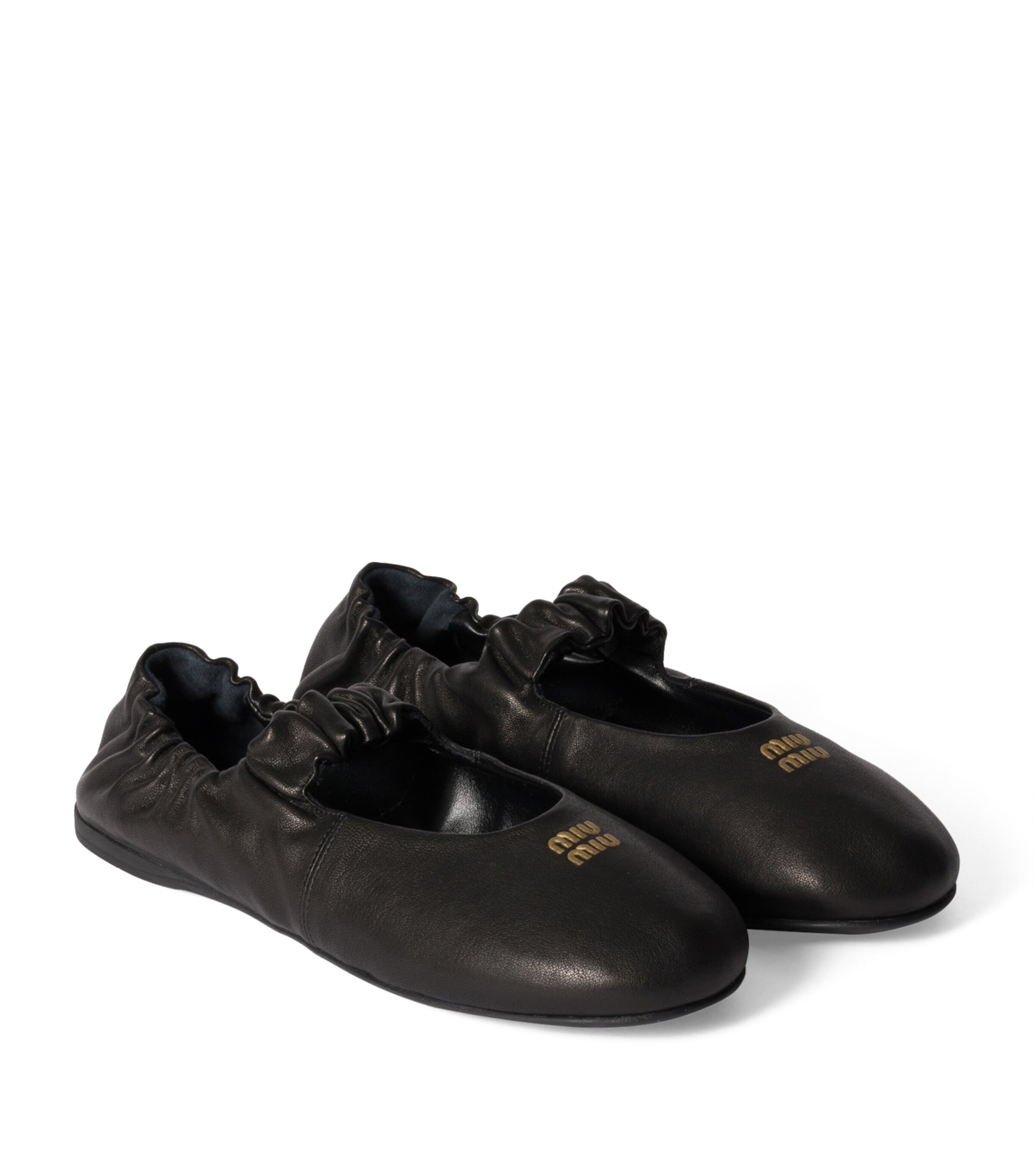 MIU MIU NAPPA LEATHER BALLET FLATS
