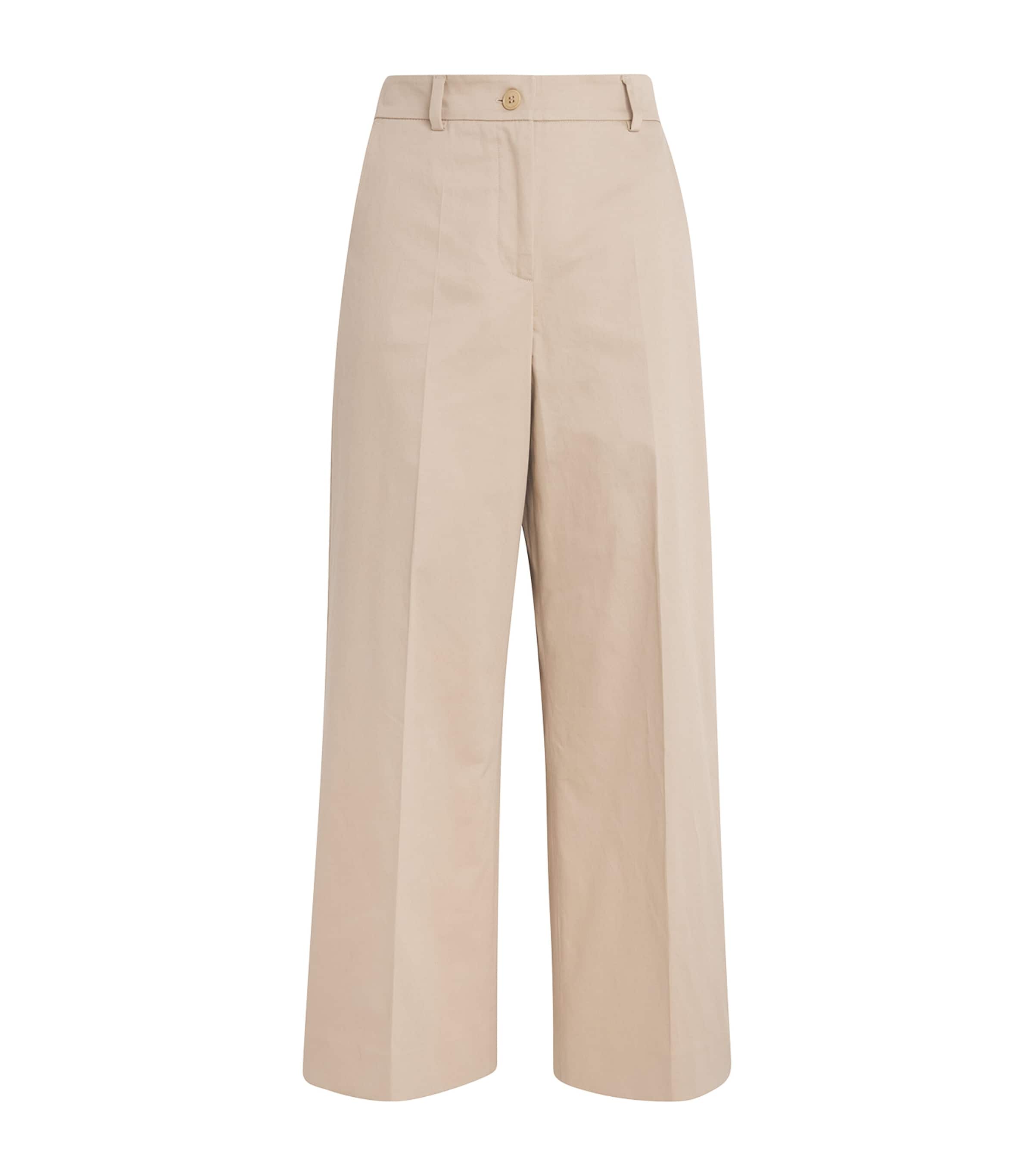 Weekend Max Mara Cotton Straight Trousers | Women Clothing | Trousers | Tailored Trousers | Workwear | Designers | Weekend Max Mara