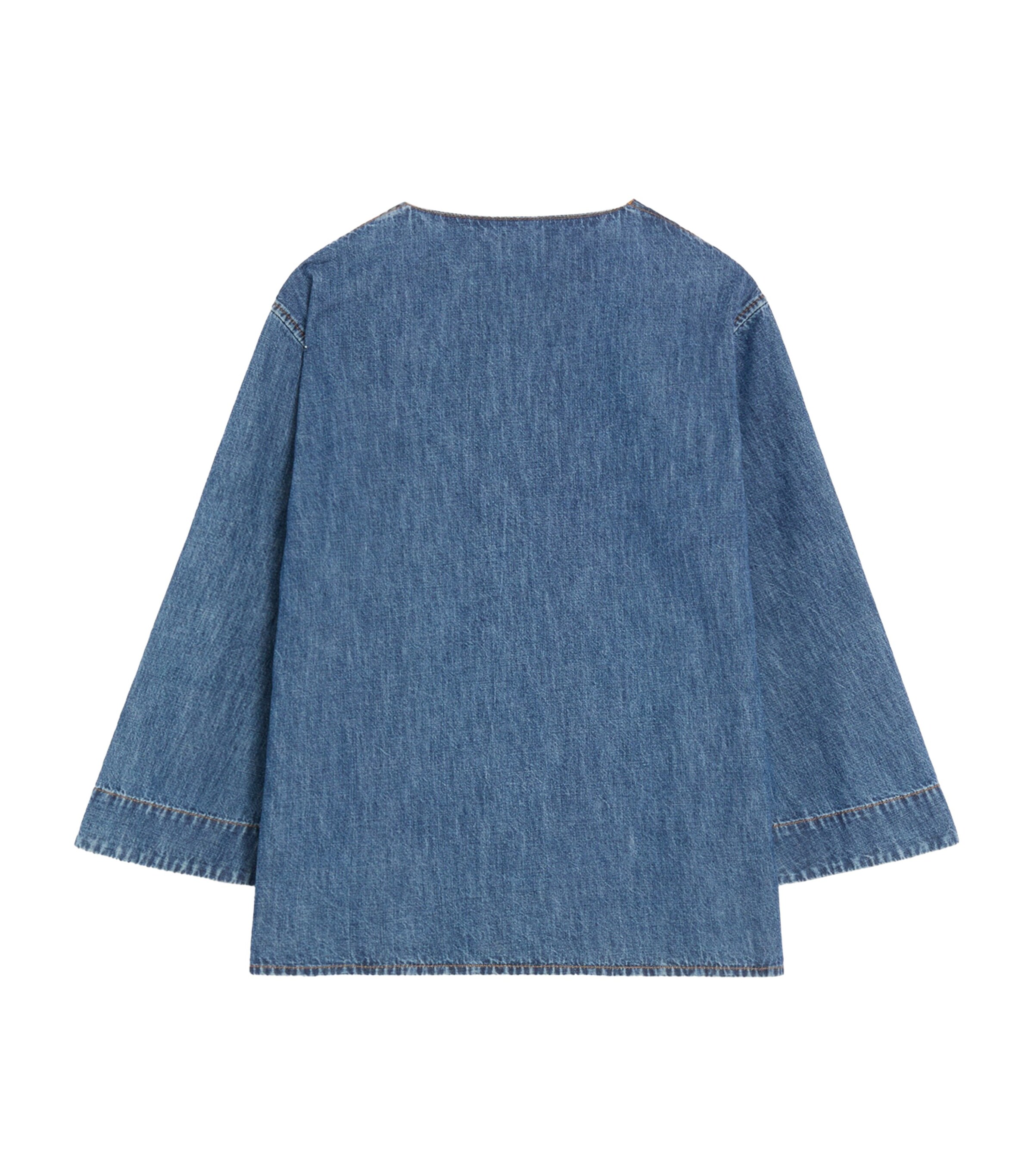 Valentino Womens Denim V-Neck Shirt Image 2