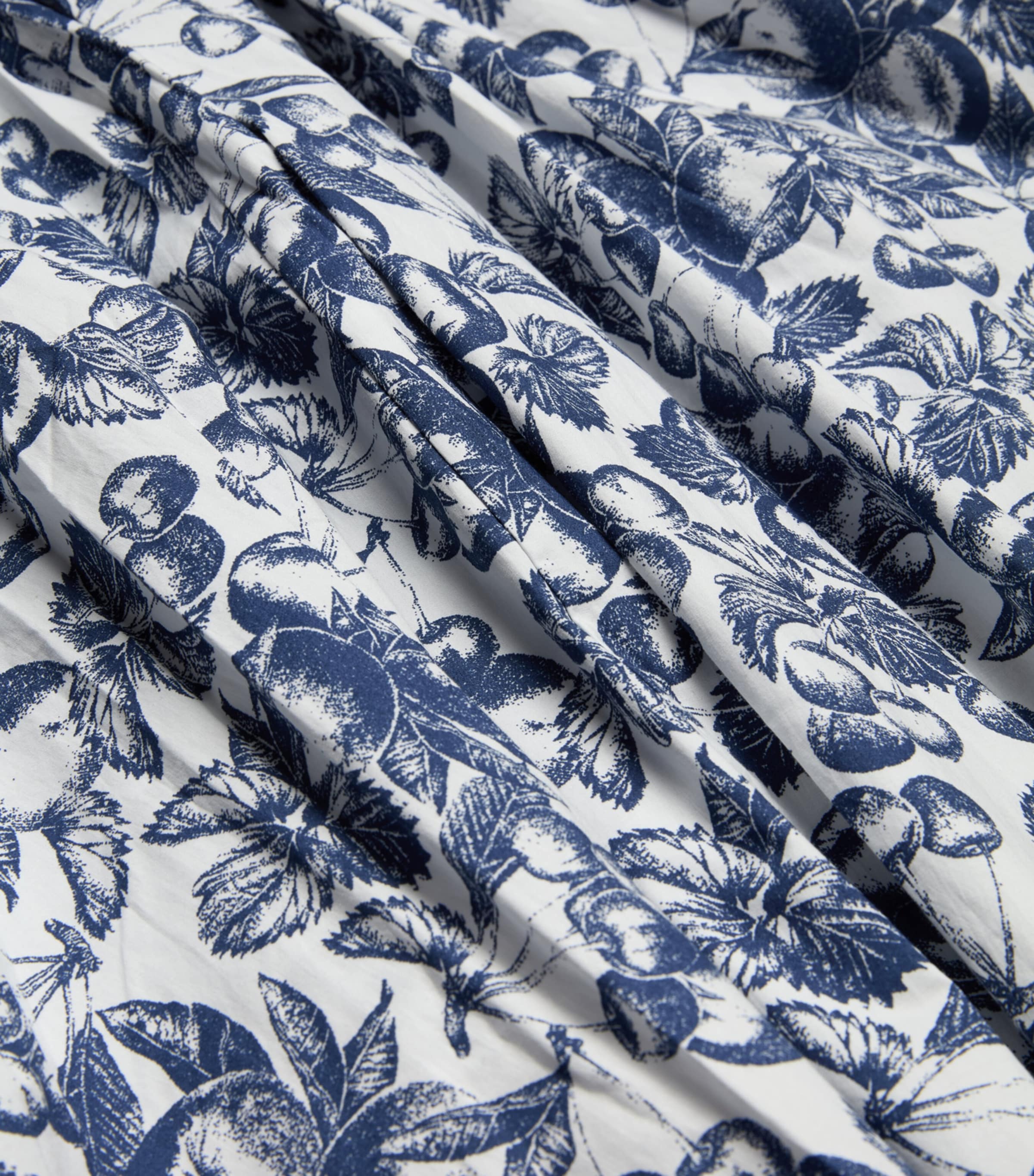 Cotton Fruit Print Maxi Skirt BLUE FRUITS PRINT Image 2