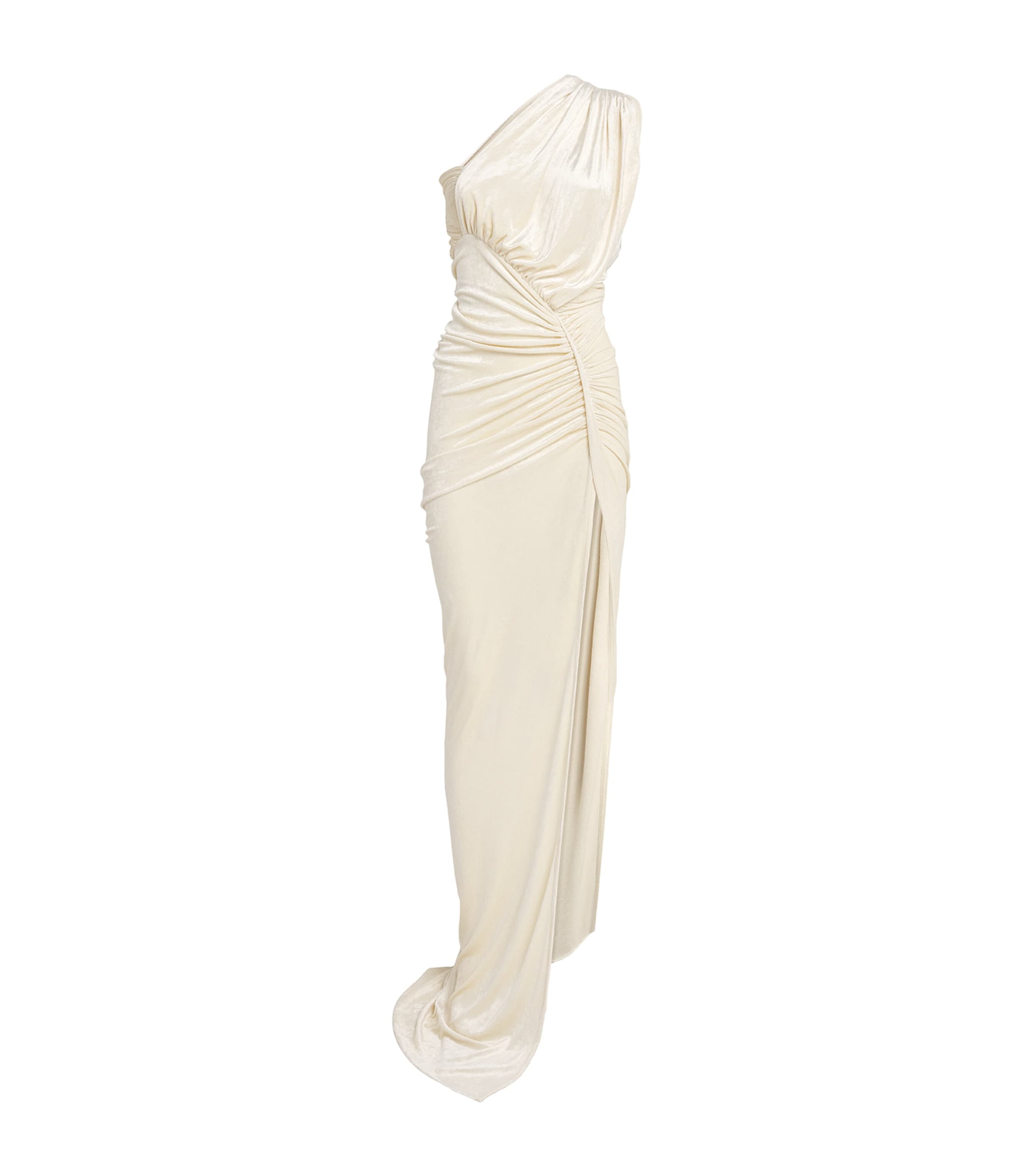 Rick Owens Velvet Ava Gown In Ivory