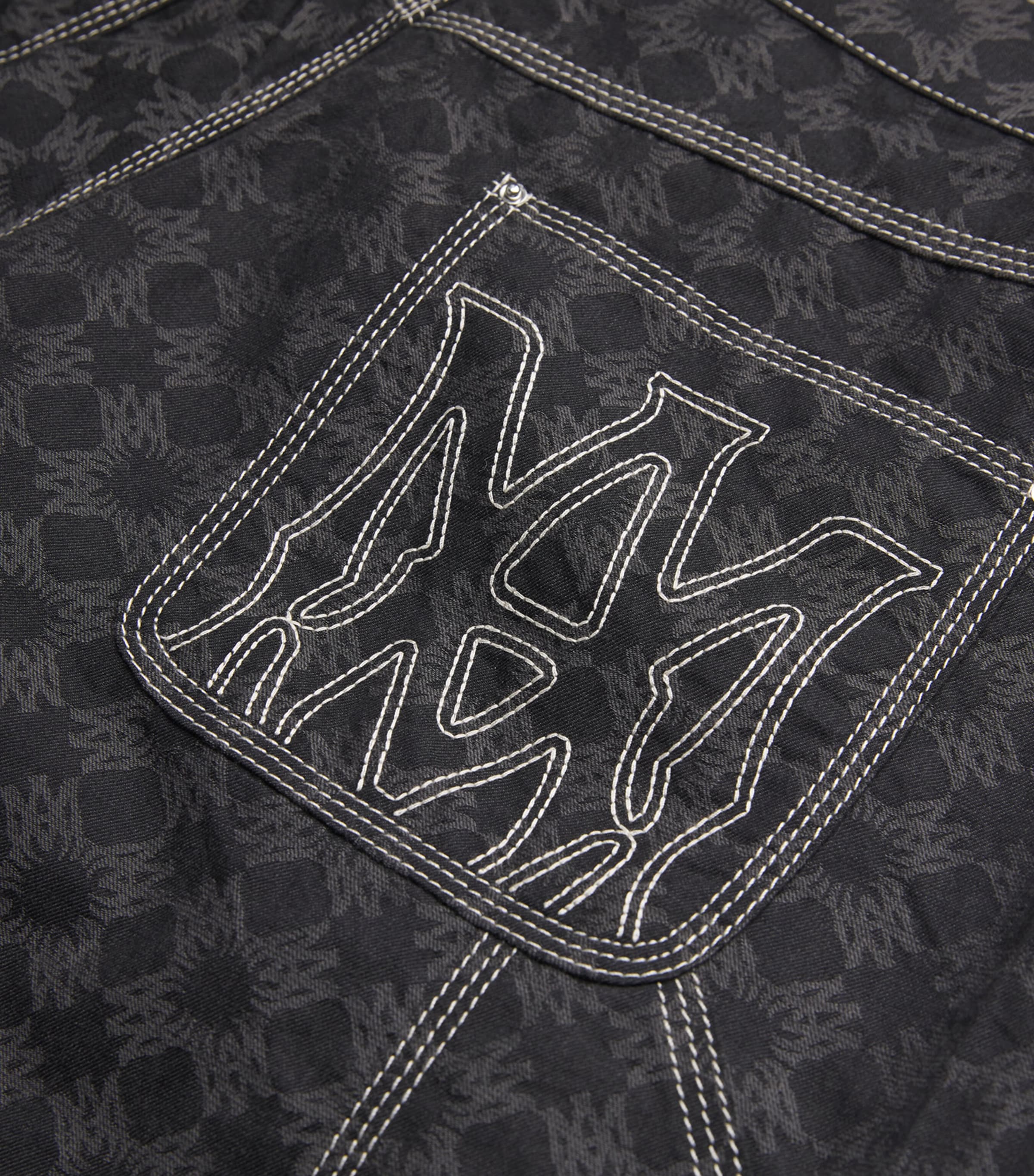 AMIRI Mens Cotton-Linen MA Quad Shorts Black Image 5