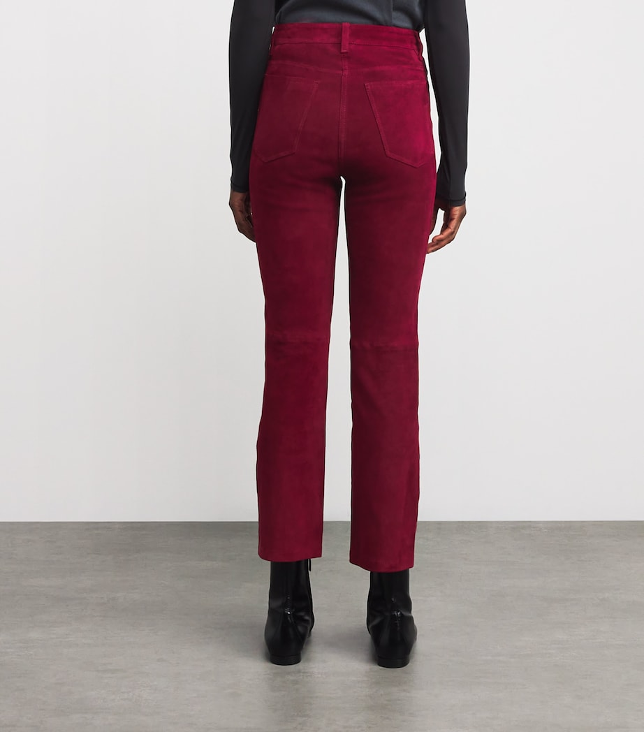 Suede Duke Stretch Slim Trousers RUBY Image 4