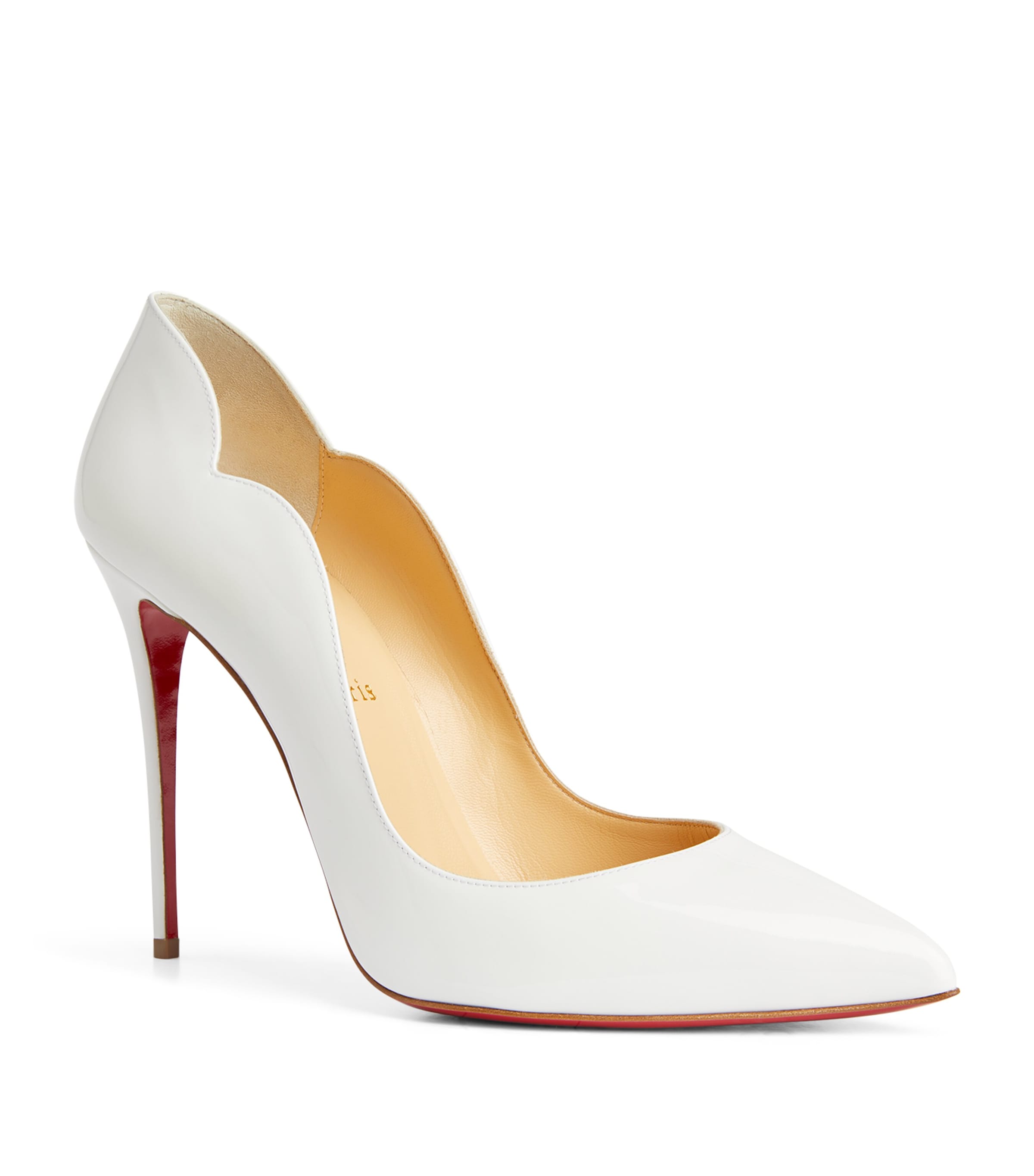 Christian Louboutin Hot Chick Patent Leather Pumps 100 In White