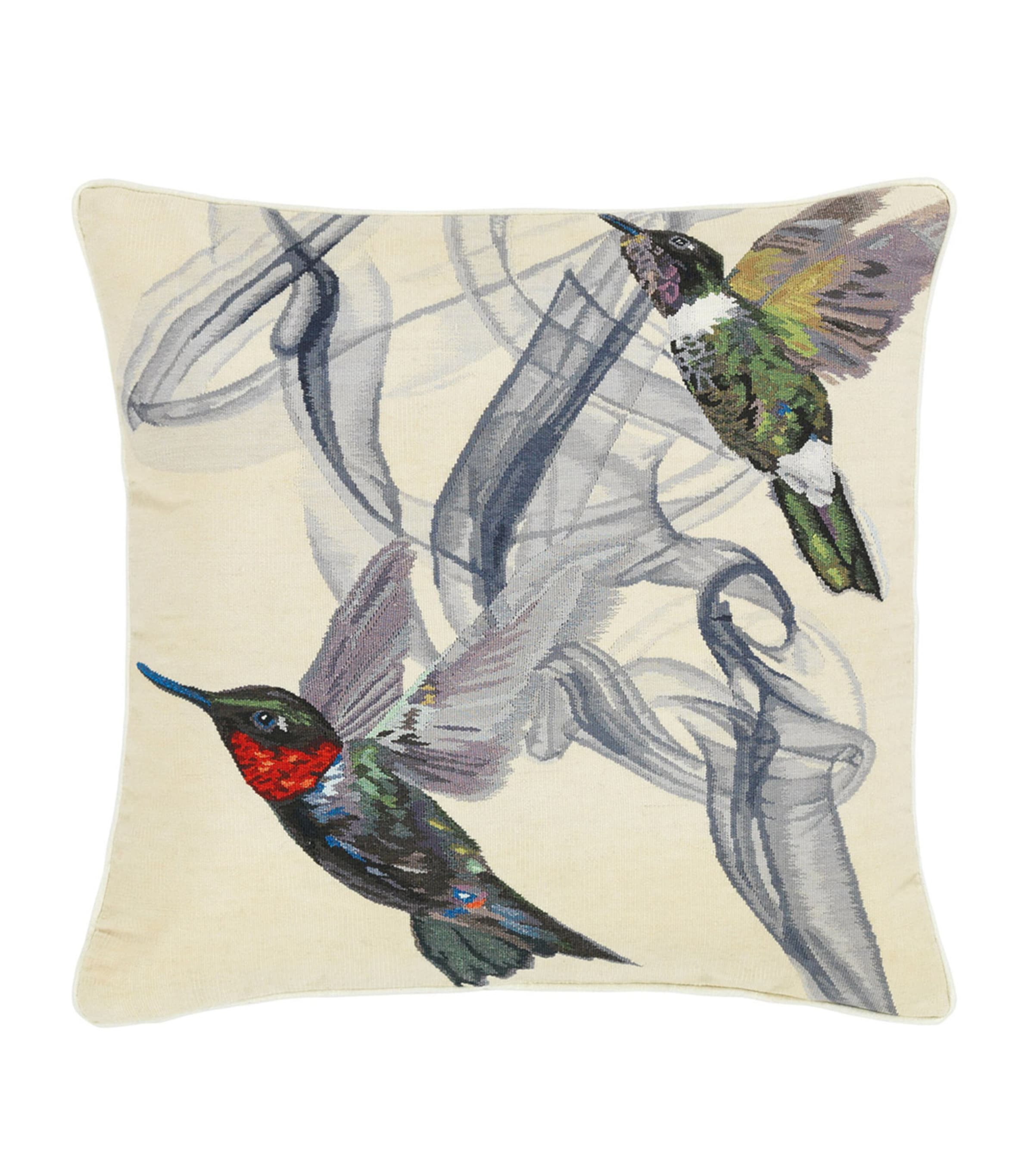 The Rug Company X Alexander Mcqueen Hummingbird Cushion