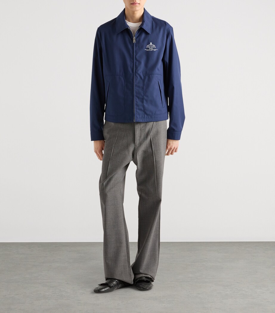 Technical Cotton Zip-Up Blouson Jacket F0216 Image 2