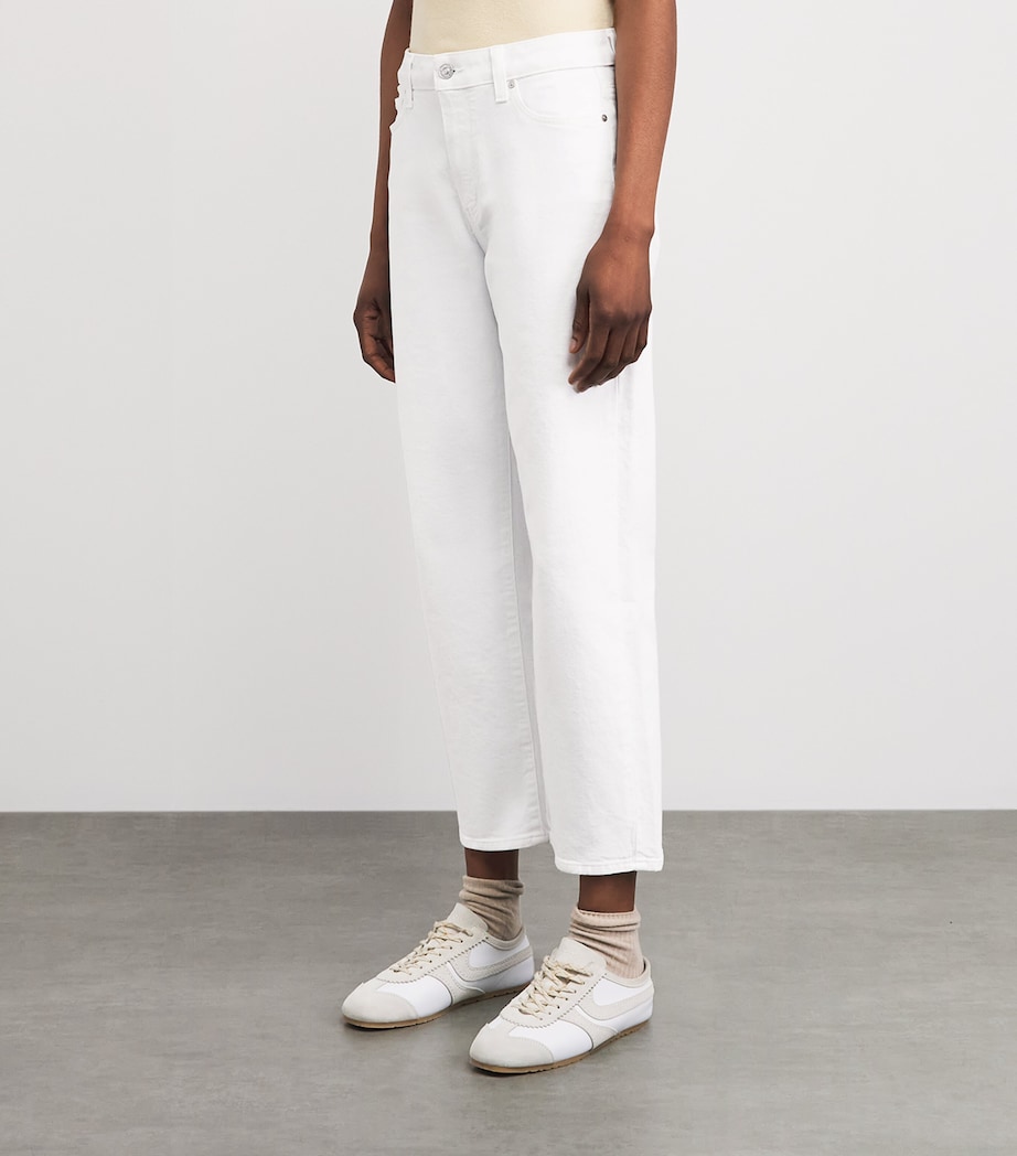 PAIGE Womens Mason Ankle Straight Jeans Crisp White Image 4