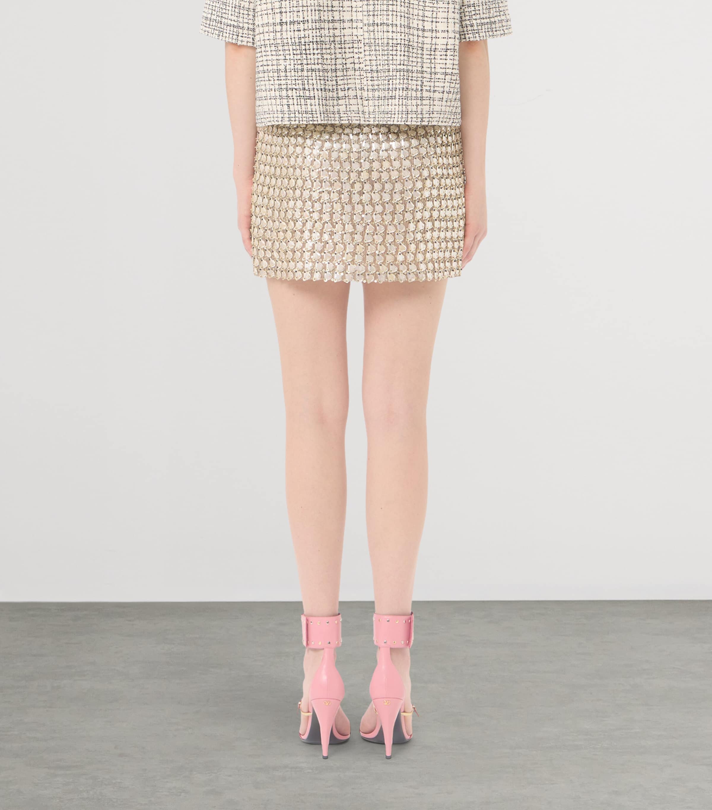 Valentino Womens Embroidered Organza Mini Skirt Image 5