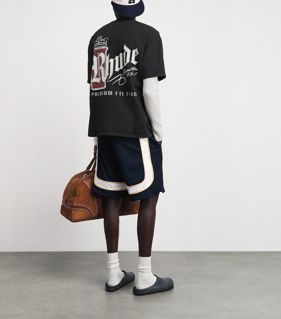 Rhude Mens Cotton Fumar 91 T-Shirt Image 2