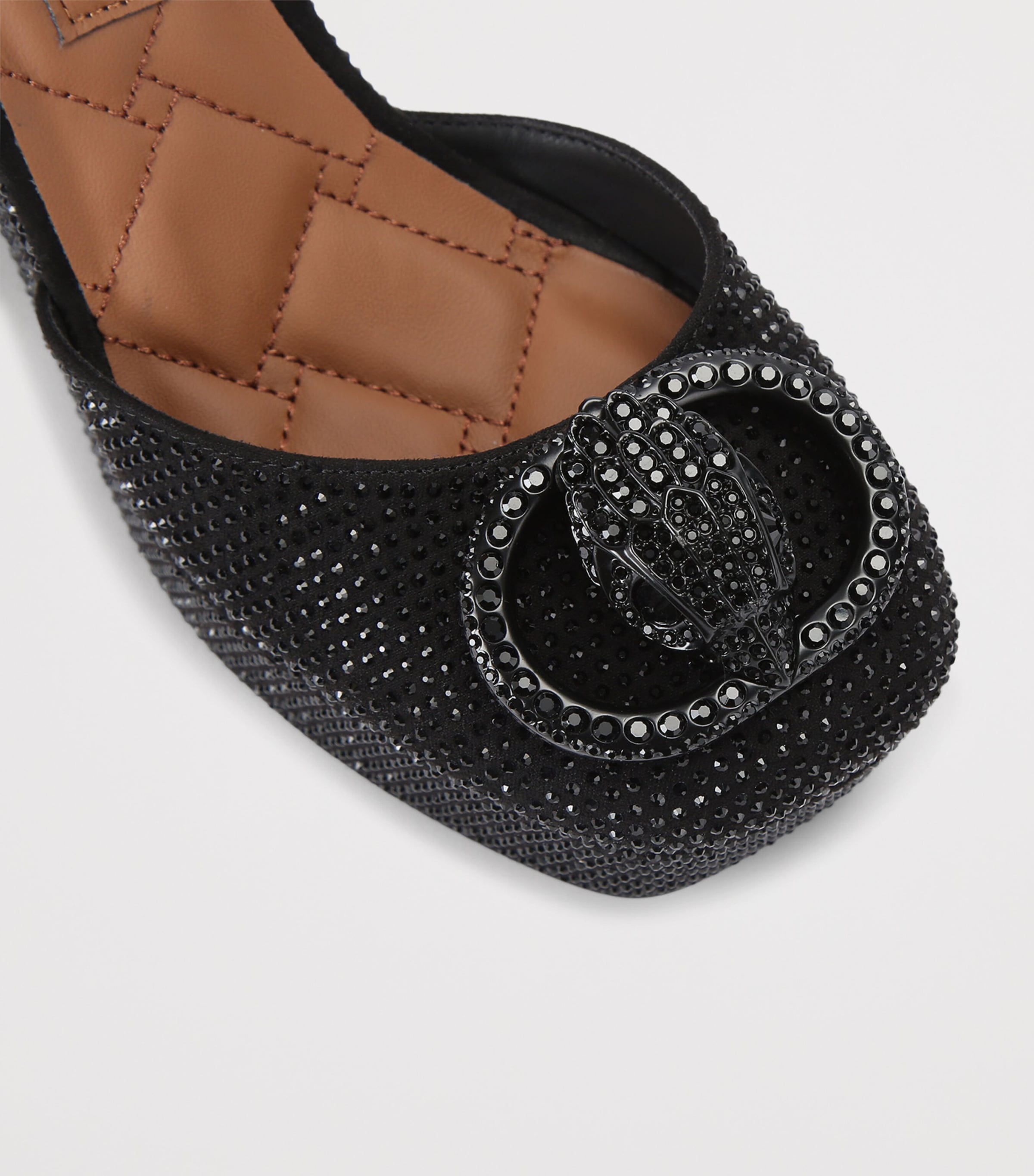 Kurt Geiger London Embellished Chelsea Platform Pumps Black Image 2