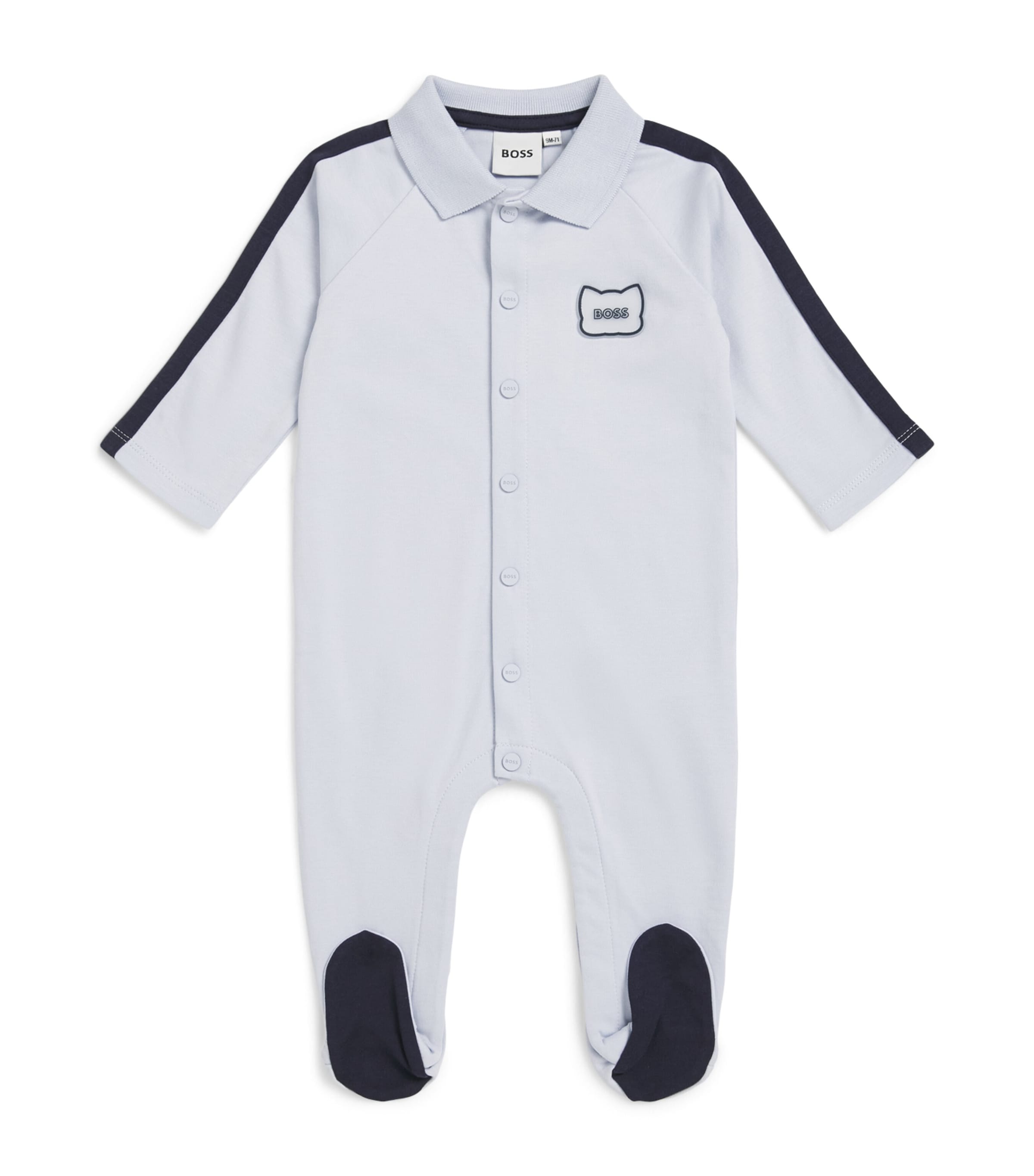 BOSS Kidswear Cotton All-In-One (1-18 Months) Blue Image 1