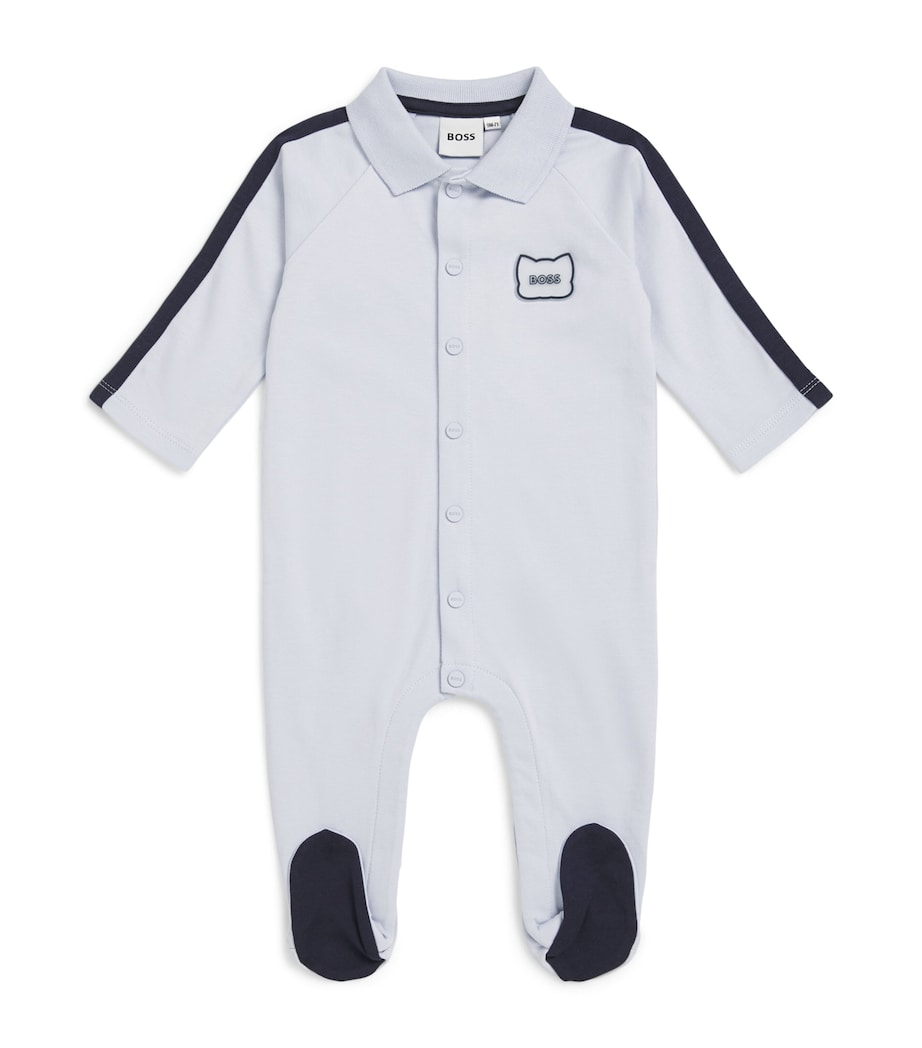 BOSS Kidswear Cotton All-In-One (1-18 Months) Blue Image 1