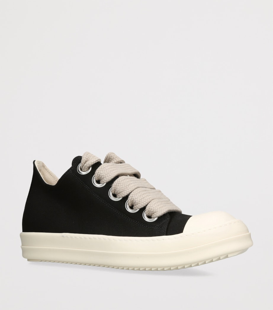 Rick Owens DRKSHDW Denim Jumbo-Lace Sneakers Blk/white Image 3