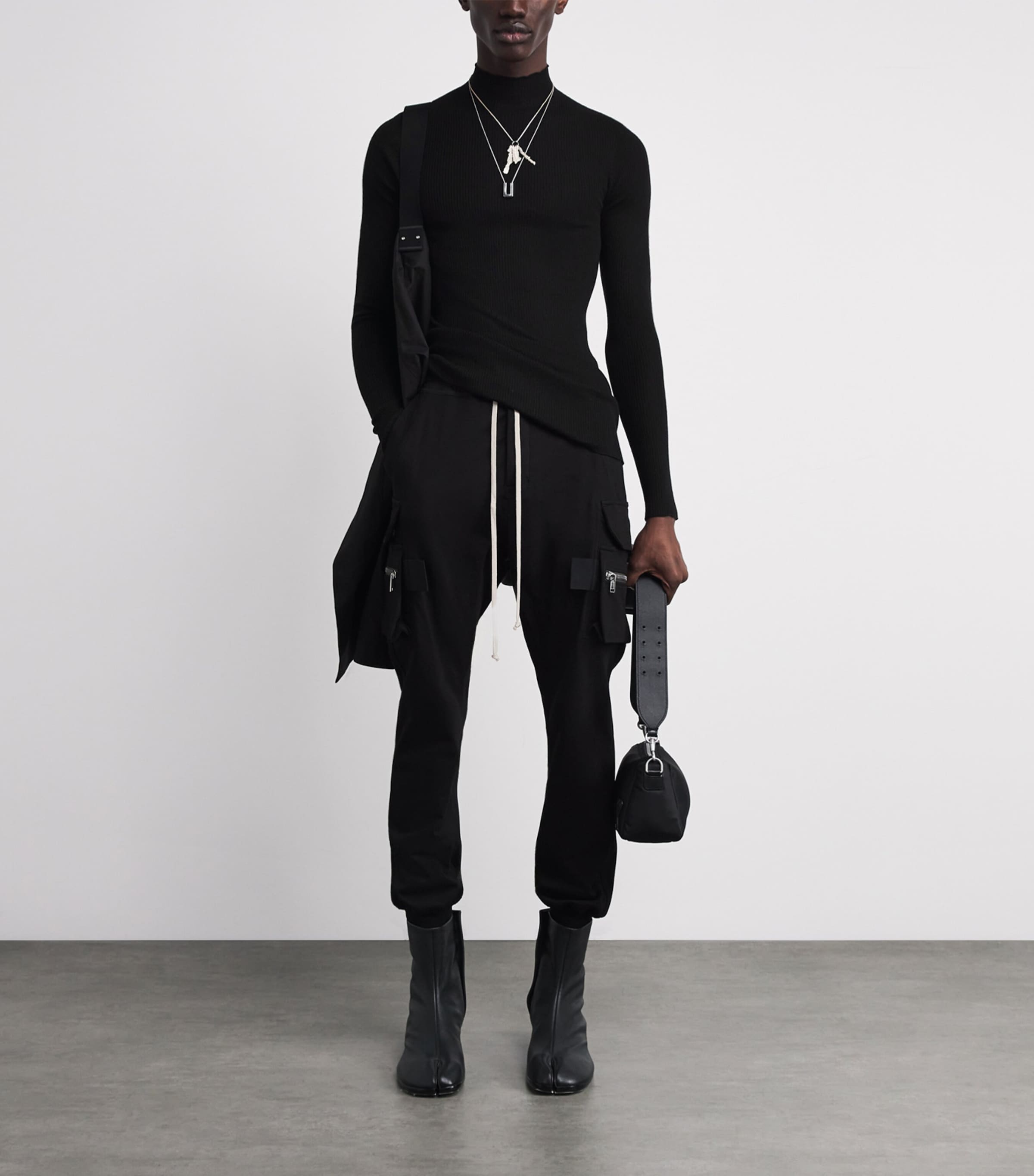 Virgin Wool Ribbed Lupetto Sweater BLACK/ 09 Image 2