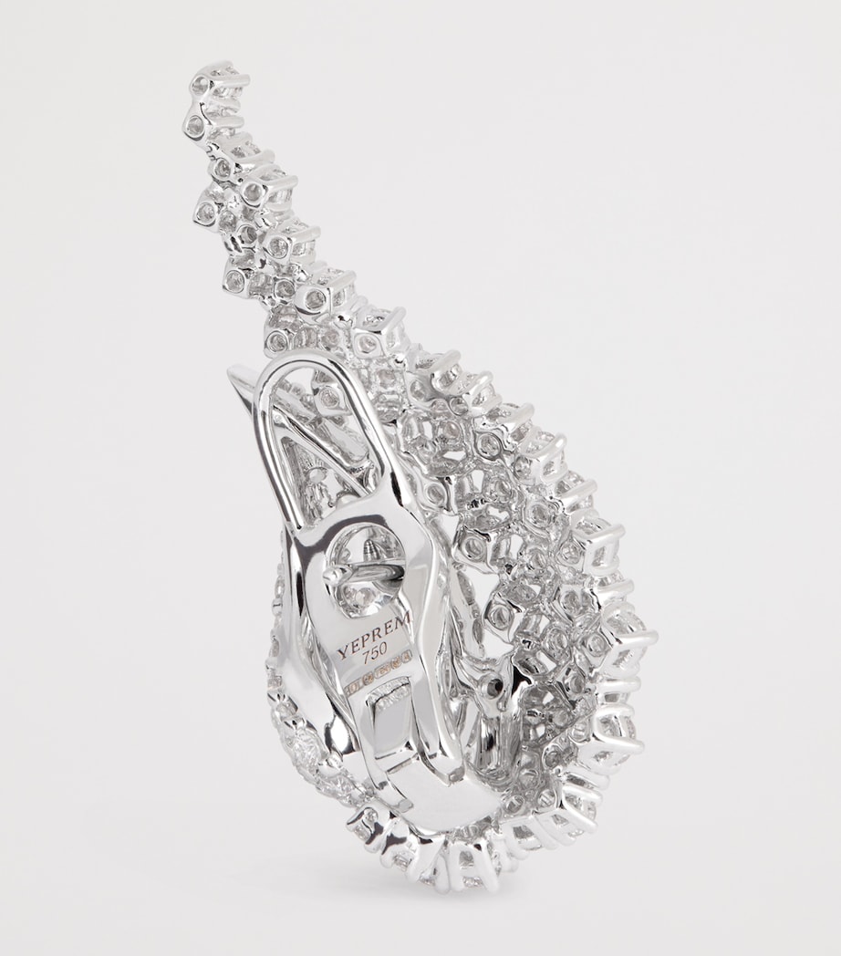 White Gold and Diamond Y-Couture State Stud Earrings WHITE GOLD Image 4