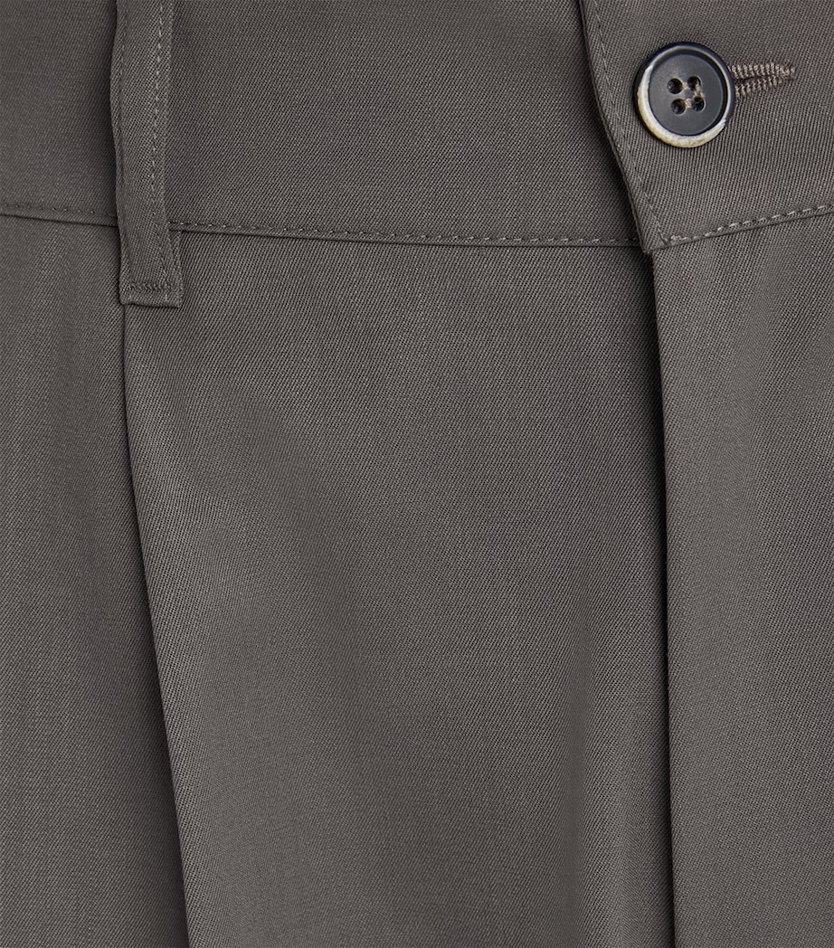 Stretch-Virgin Wool Pleated Trousers NOCE 260 Image 5