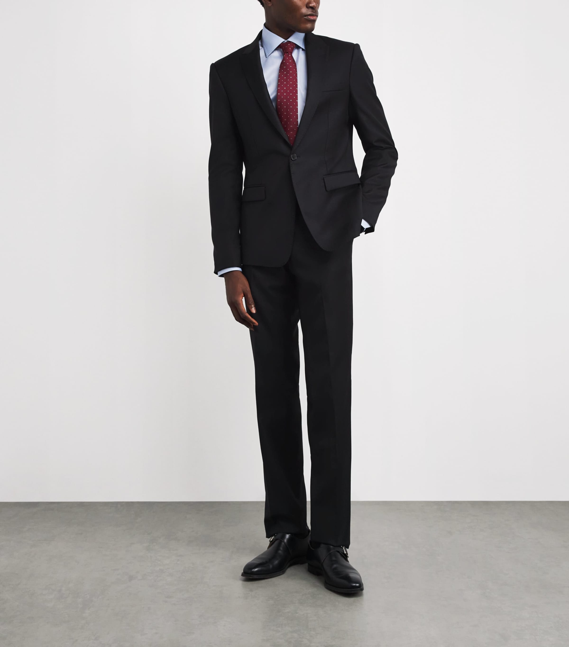 Emporio Armani Mens Wool Single-Breasted Blazer Image 2