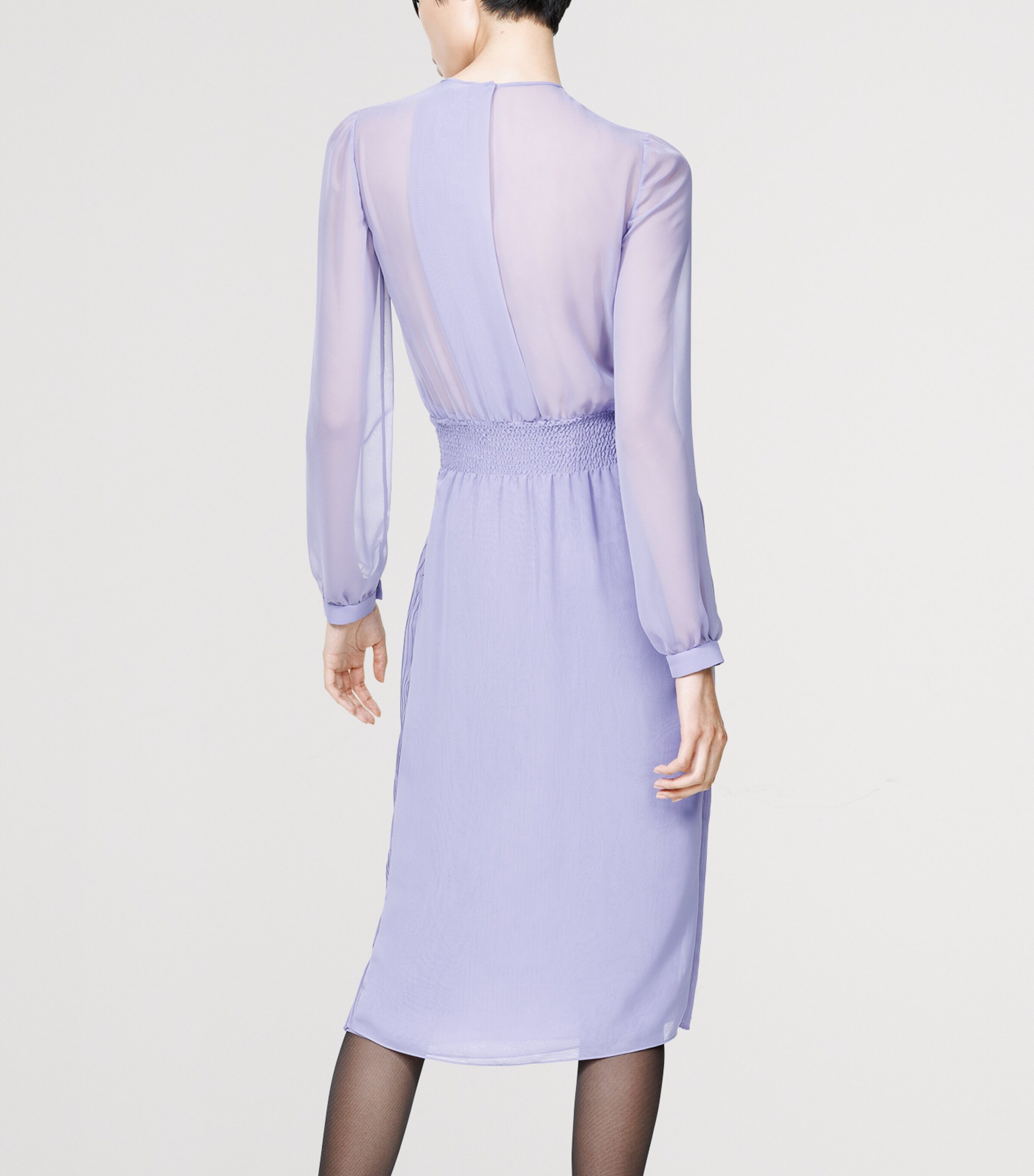 TOM FORD Womens Chiffon Plissé Midi Dress Vae Image 4
