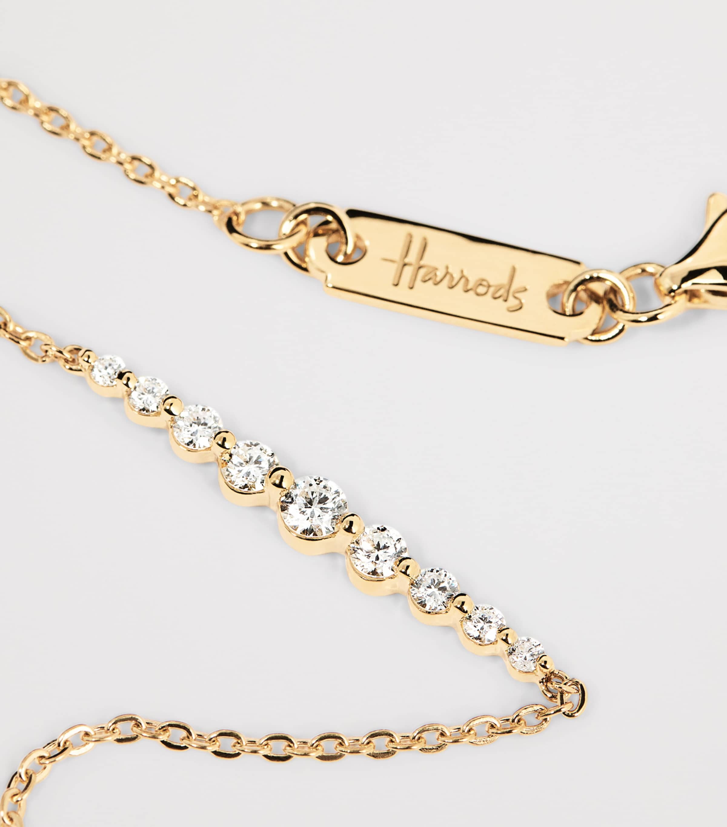 Yellow Gold and Diamond Graduating Pendant Bracelet (0.33ct) YELLOW GOLD Image 3