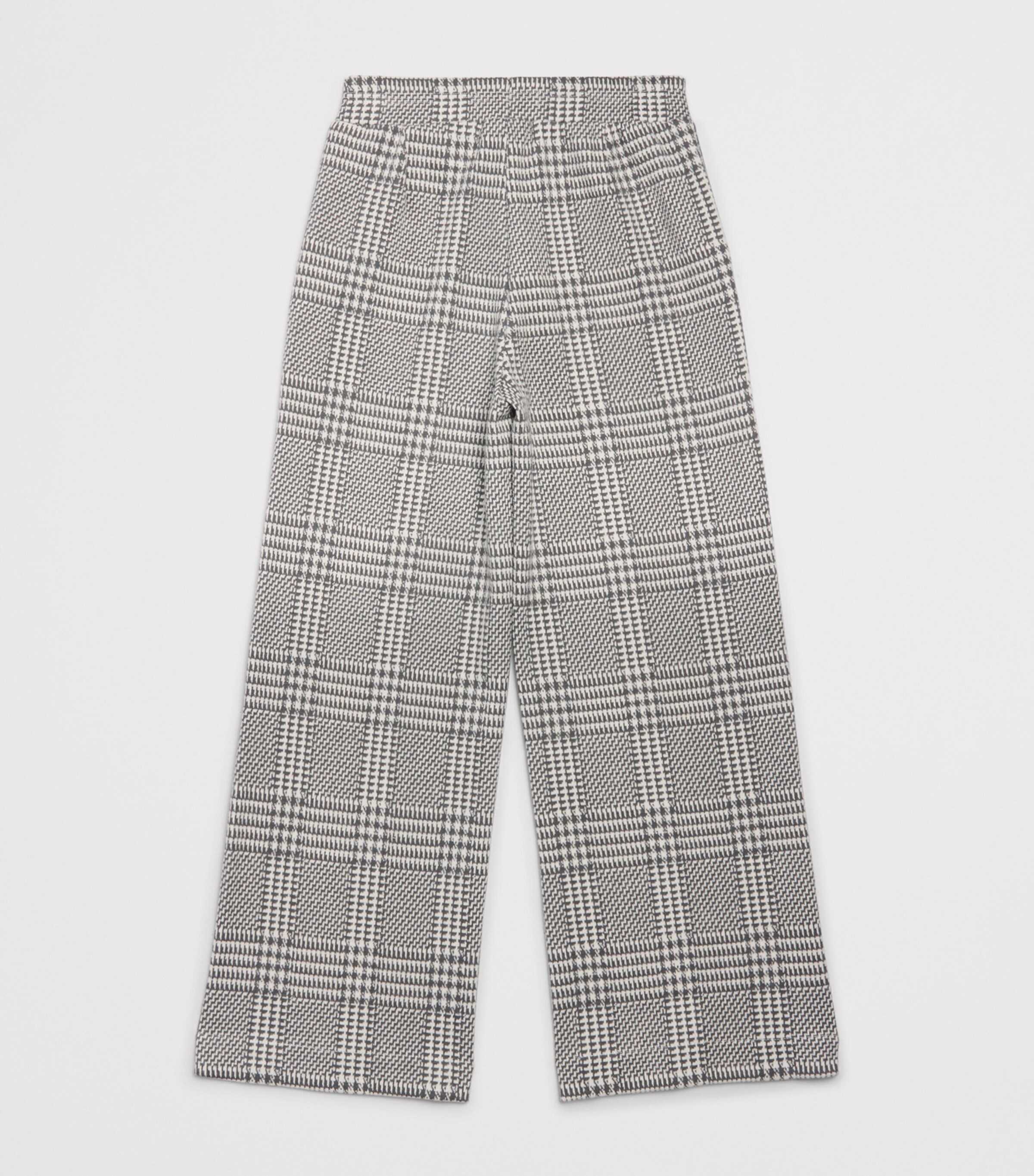 Monnalisa Houndstooth Trousers (4-12 Years) Panna Bia + Grigio Image 2