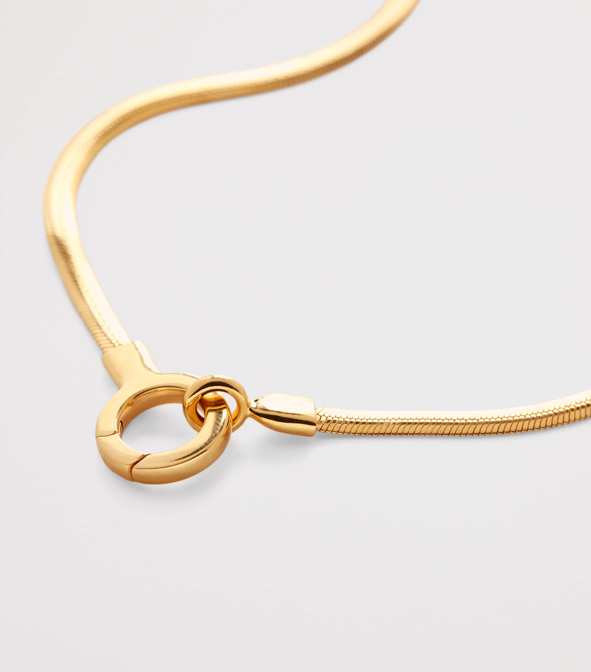Monica Vinader Gold Vermeil Snake Chain Necklace Gold Vermeil Image 3