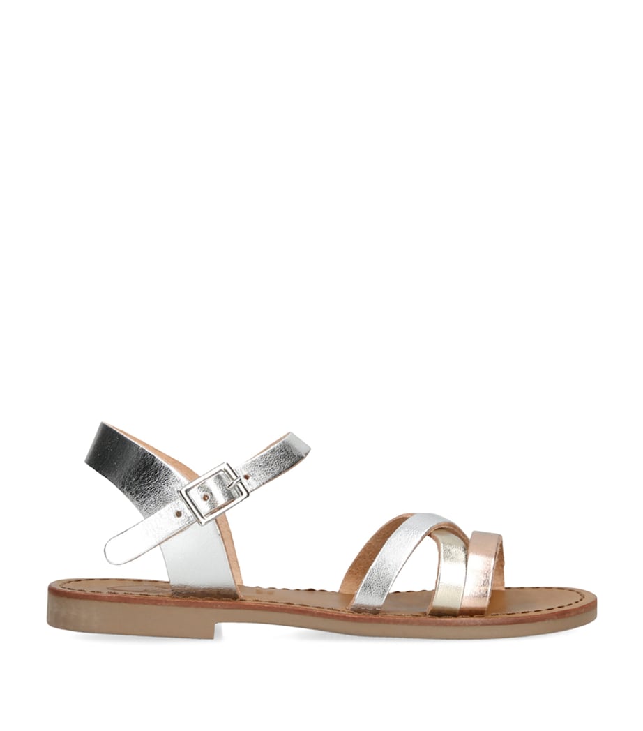 Metallic Leather Sophie Sandals METAL COMB Image 1