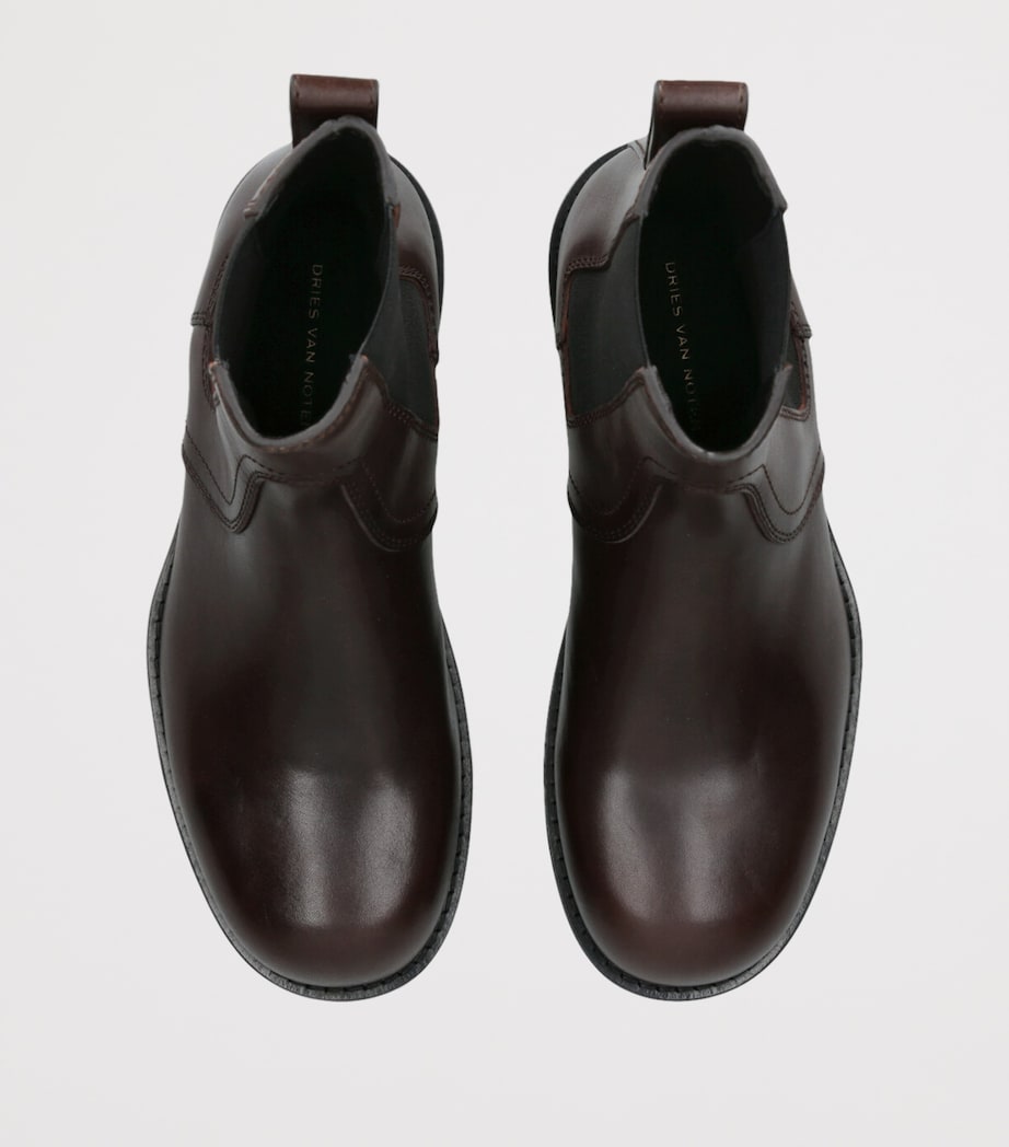 Leather Chelsea Boots DARK BROWN Image 4