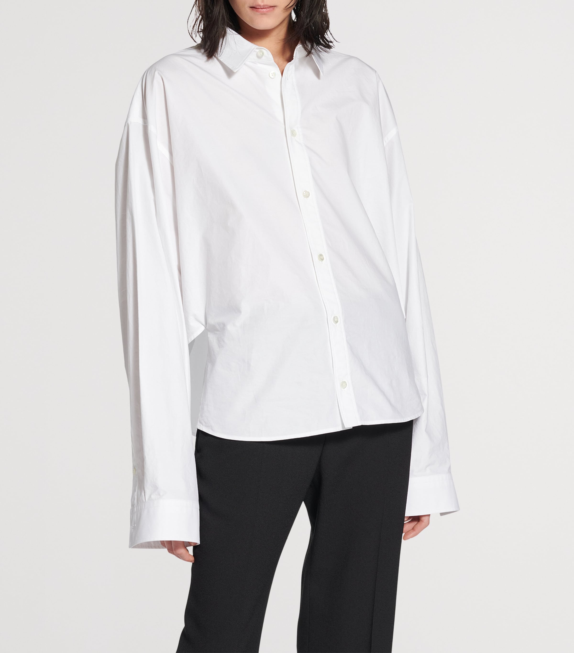 Balenciaga Womens Cotton Semi-Fitted Shirt Image 2
