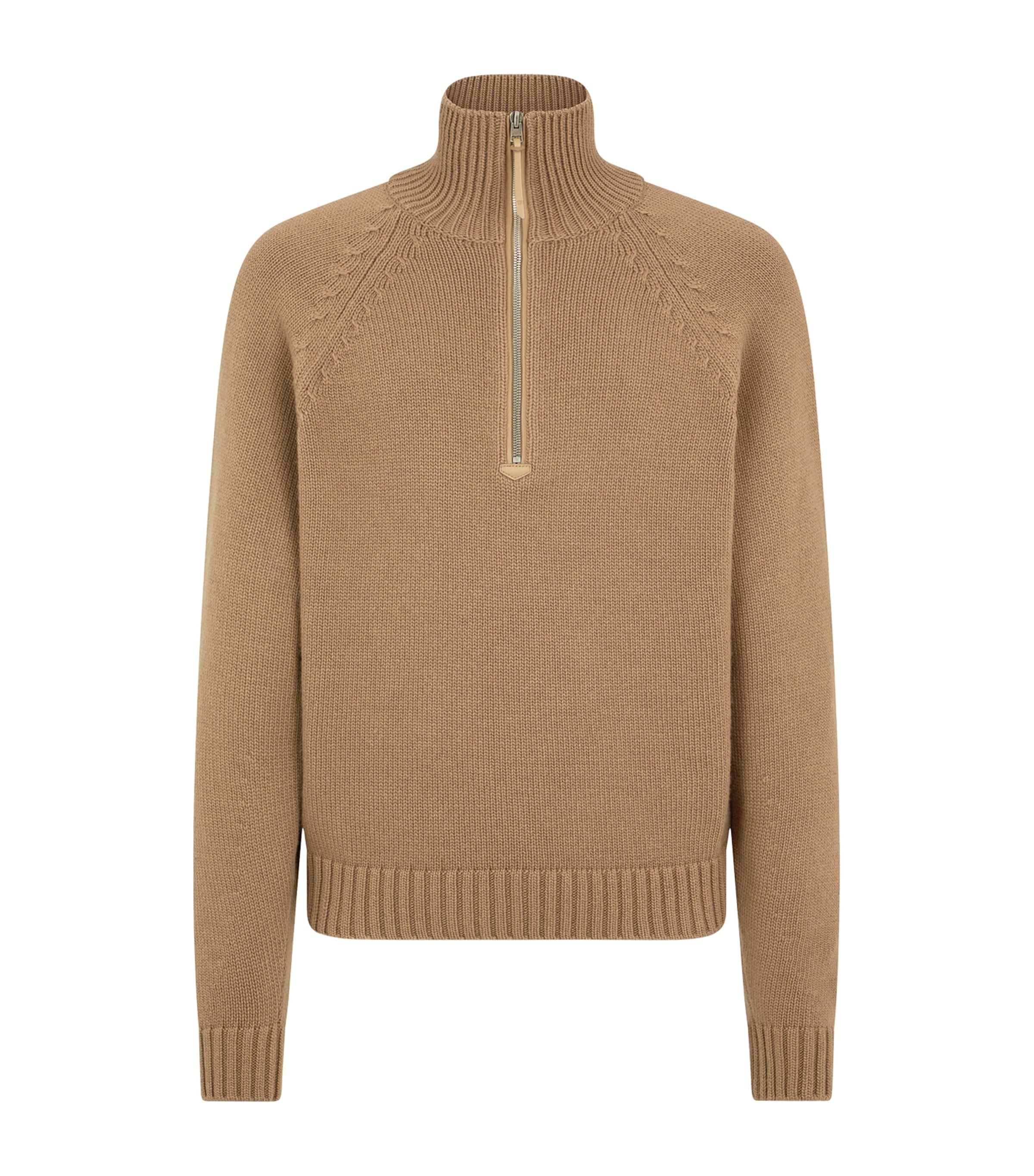 TOM FORD Mens Virgin Wool-Cashmere Half-Zip Sweater Ebn Image 1
