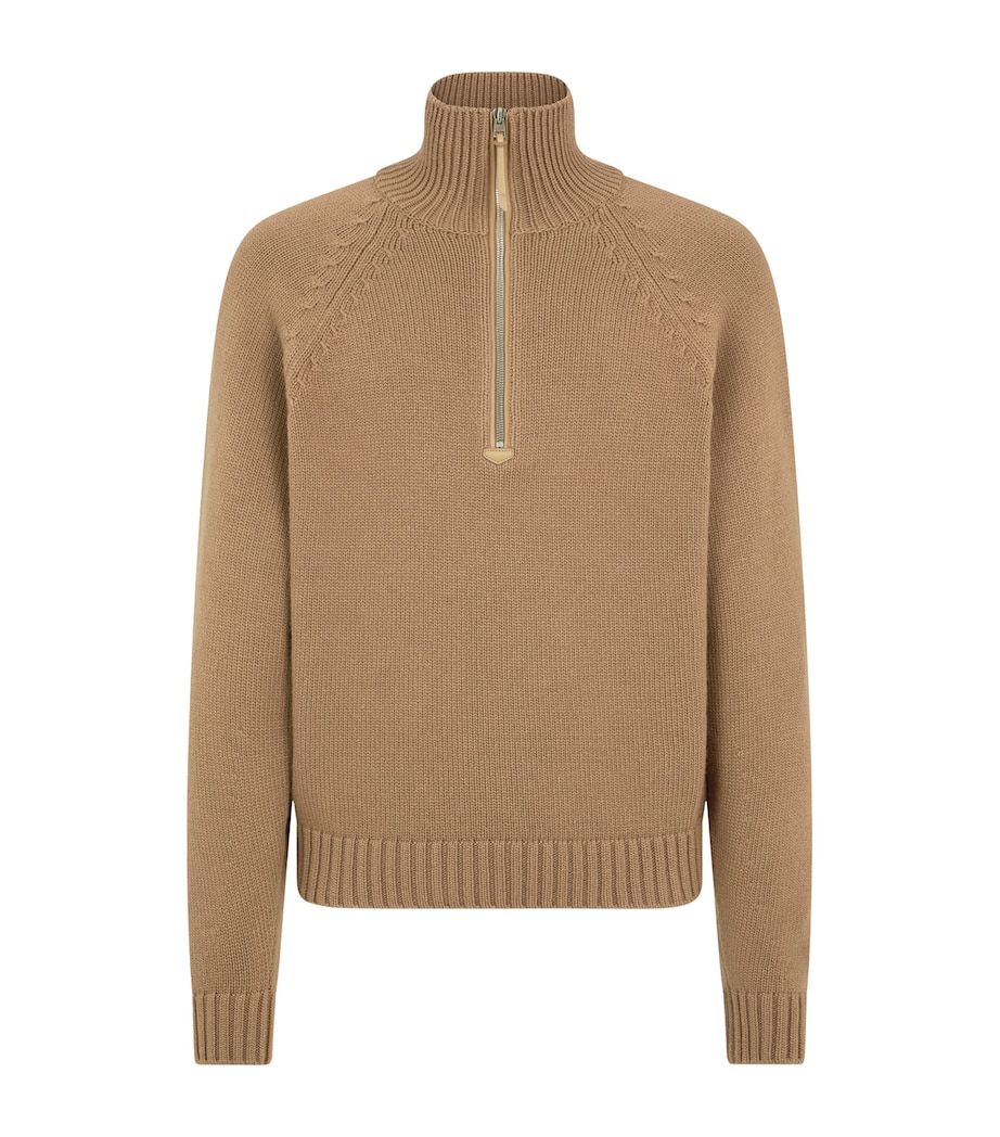 TOM FORD Mens Virgin Wool-Cashmere Half-Zip Sweater Ebn Image 1