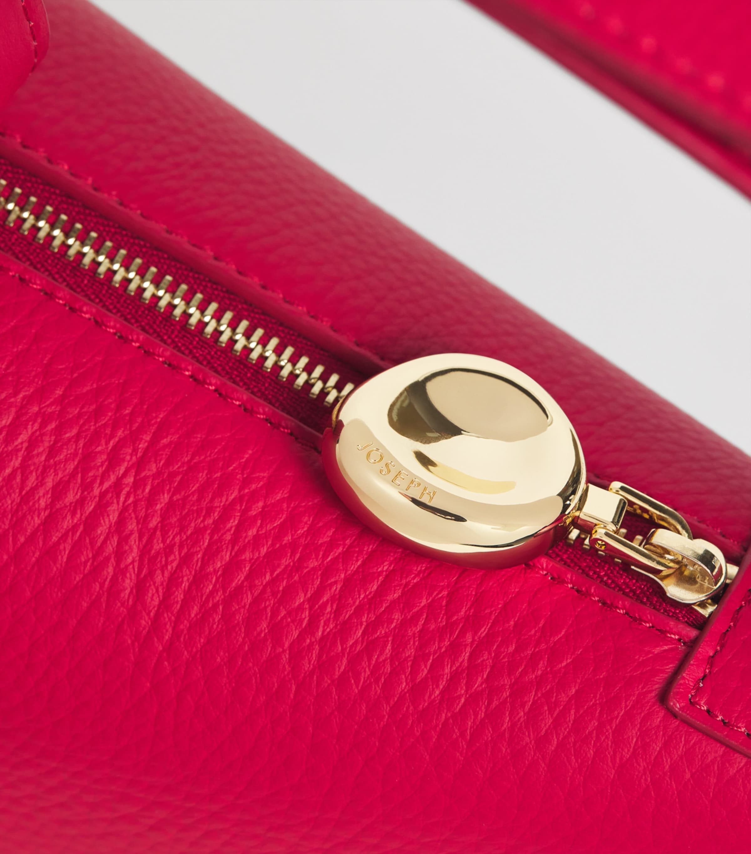 Joseph Leather Bean Shoulder Bag Garnet Image 4
