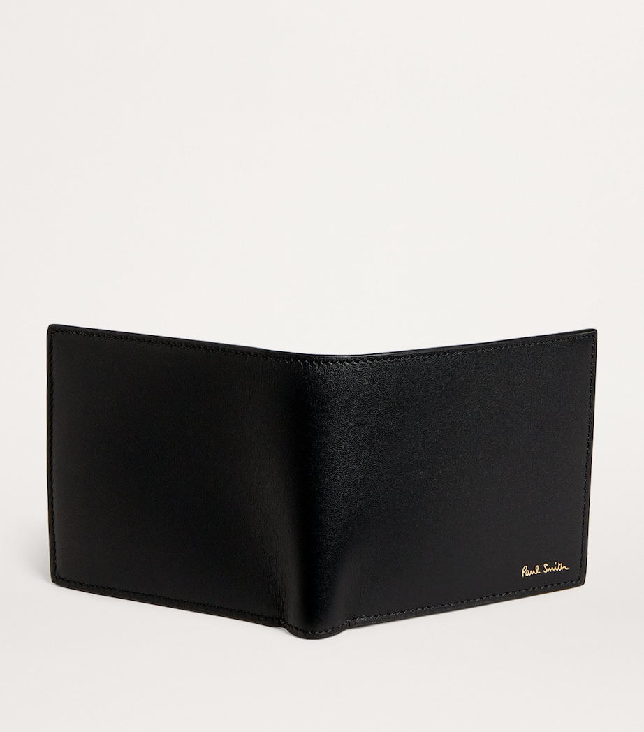 Leather Signature Stripe Bifold Wallet BLACK Image 3
