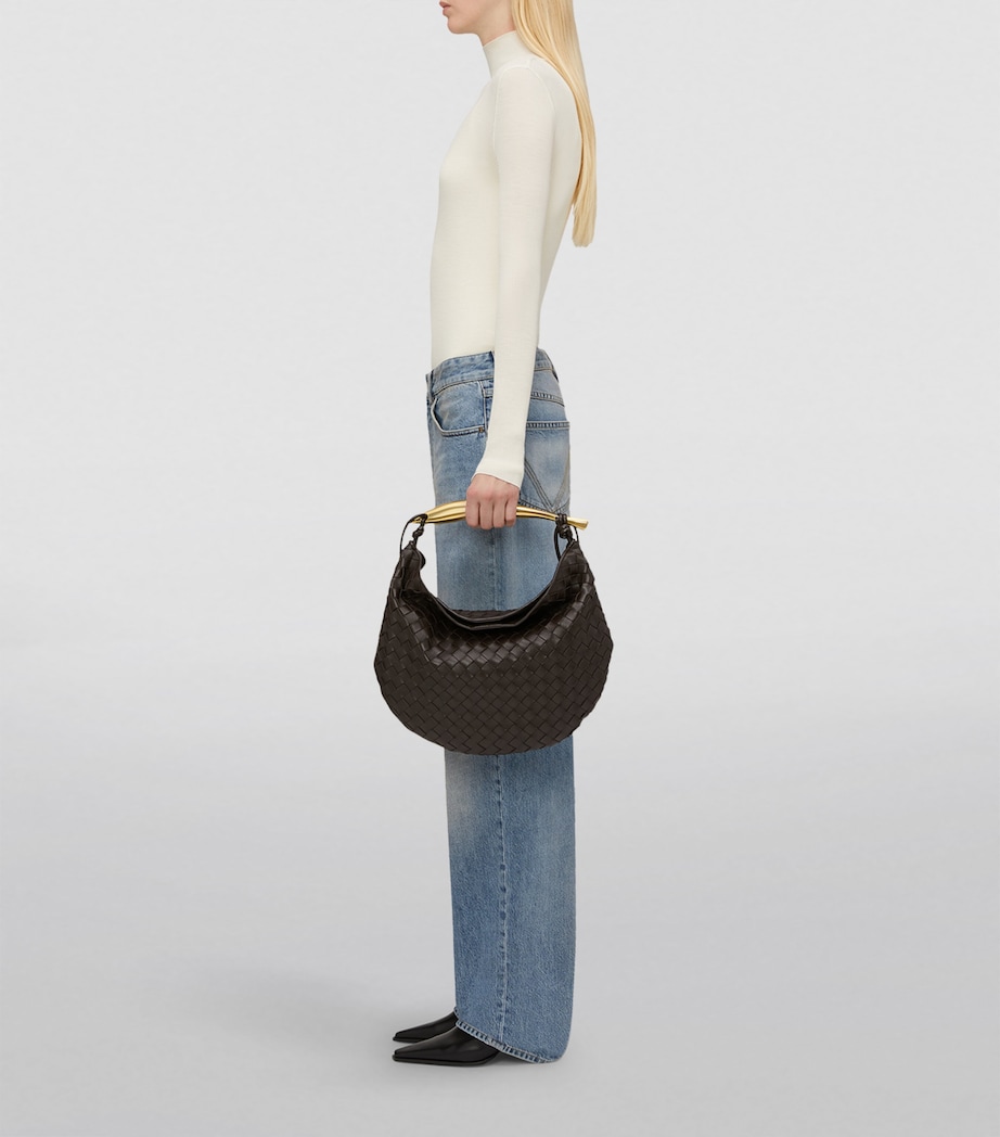 Bottega Veneta Medium Leather Sardine Shoulder Bag Fondant M Brass Image 4