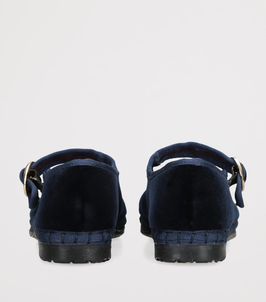 Flabelus Velvet Molly Mary Janes Blue/dark Image 2