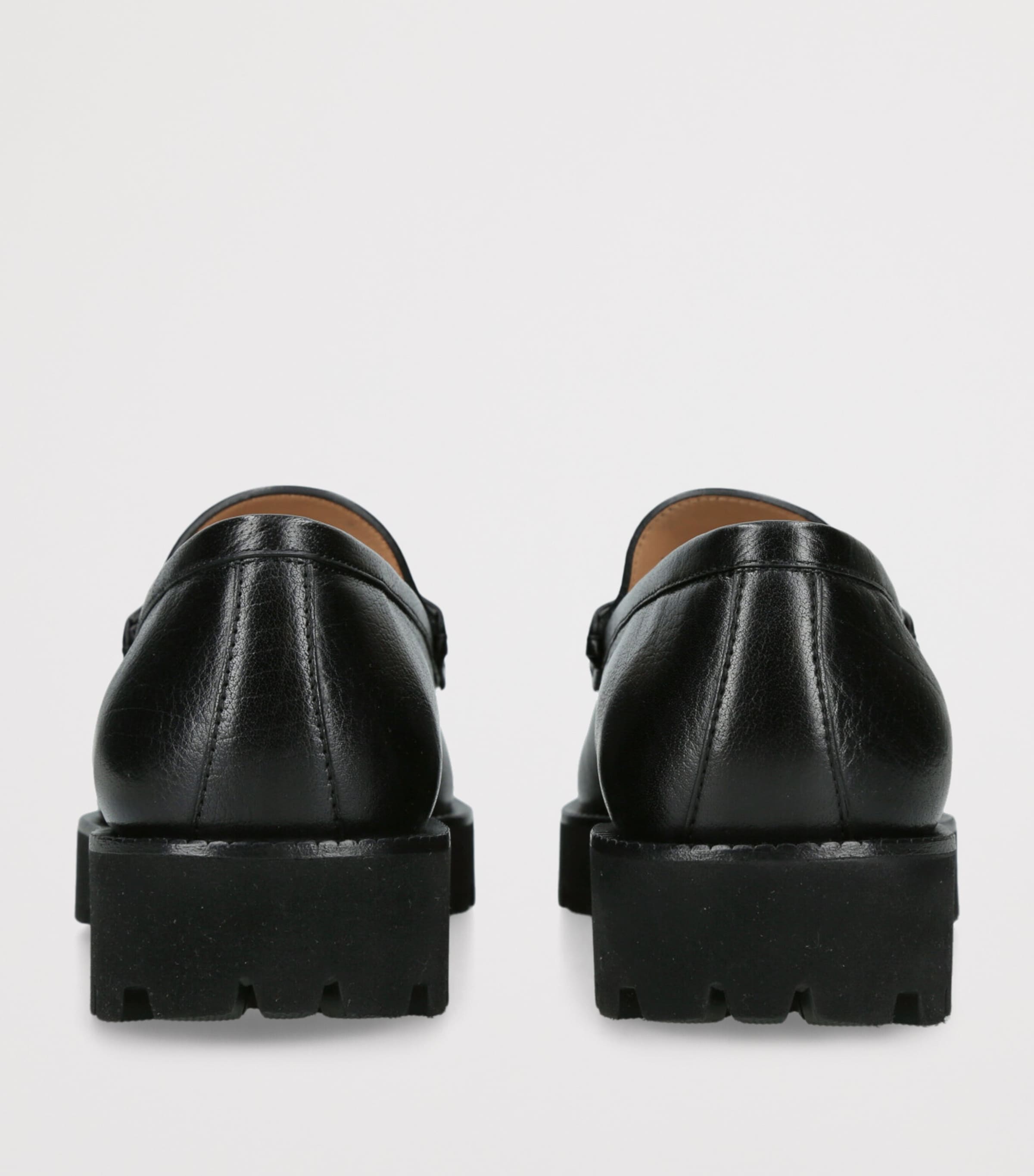 Leather Chunky Loafers BLACK Image 2
