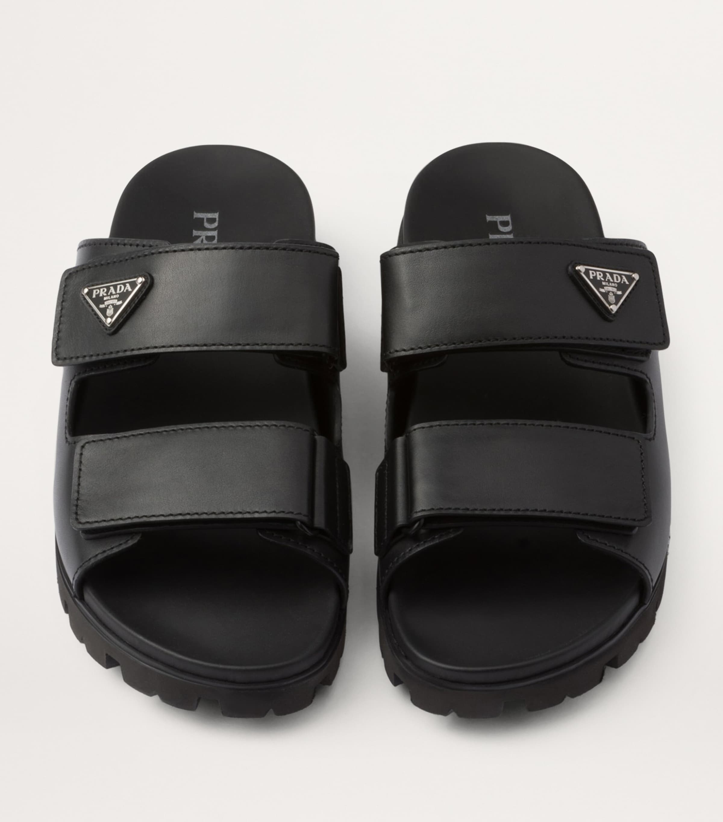 Leather Logo-Plaque Sandals F0002 Image 2