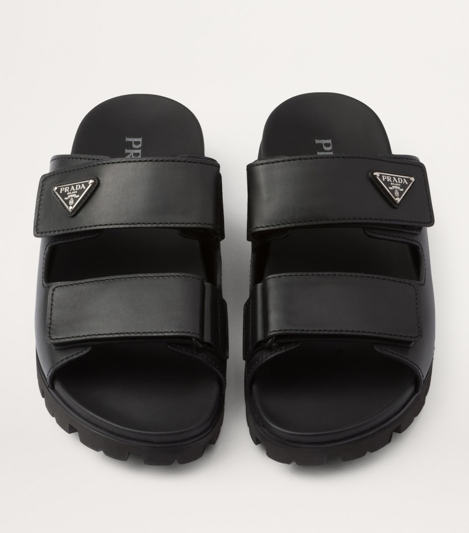 Leather Logo-Plaque Sandals F0002 Image 2