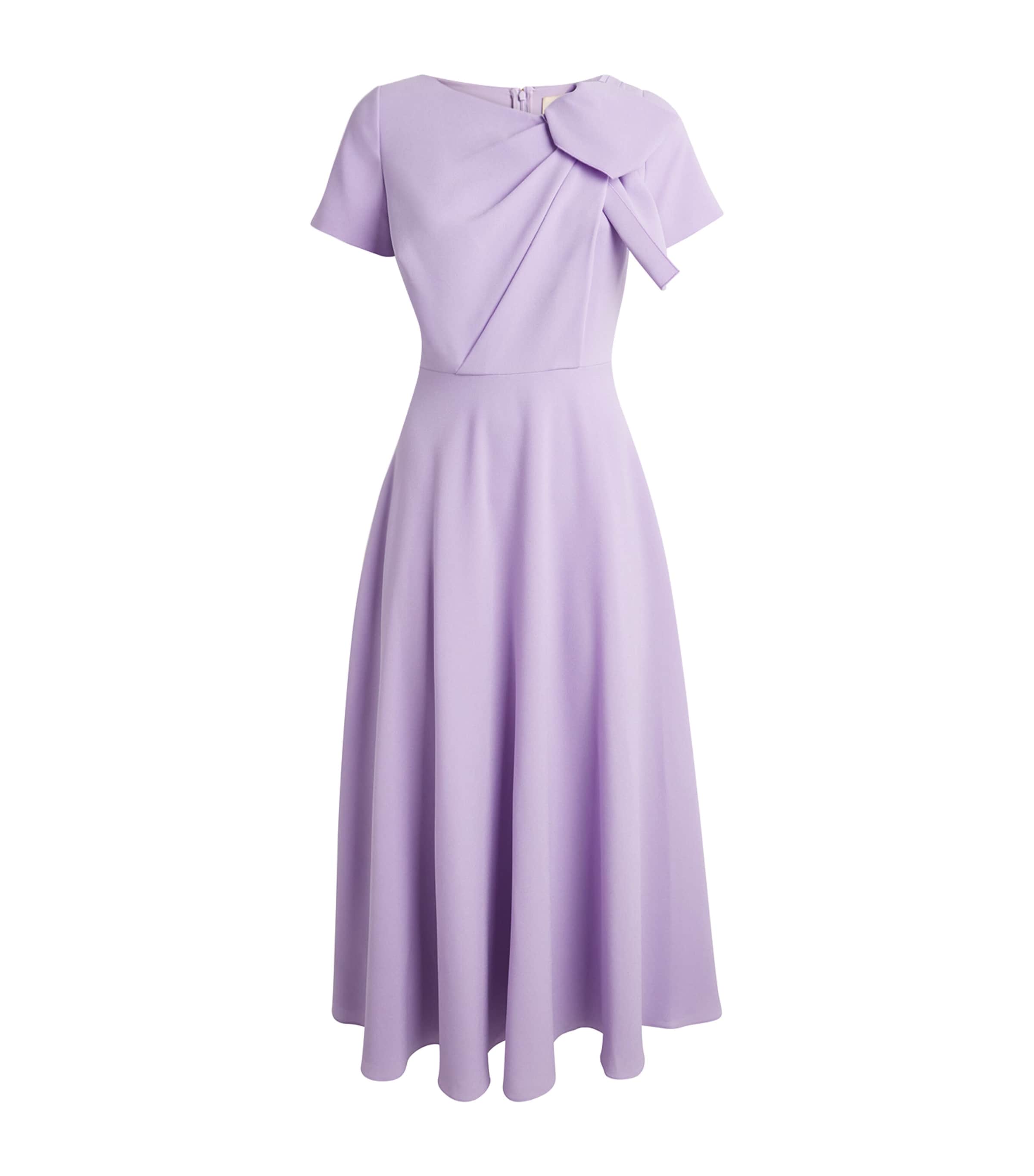 Roksanda Womens Crepe Luna Midi Dress Heather Image 1
