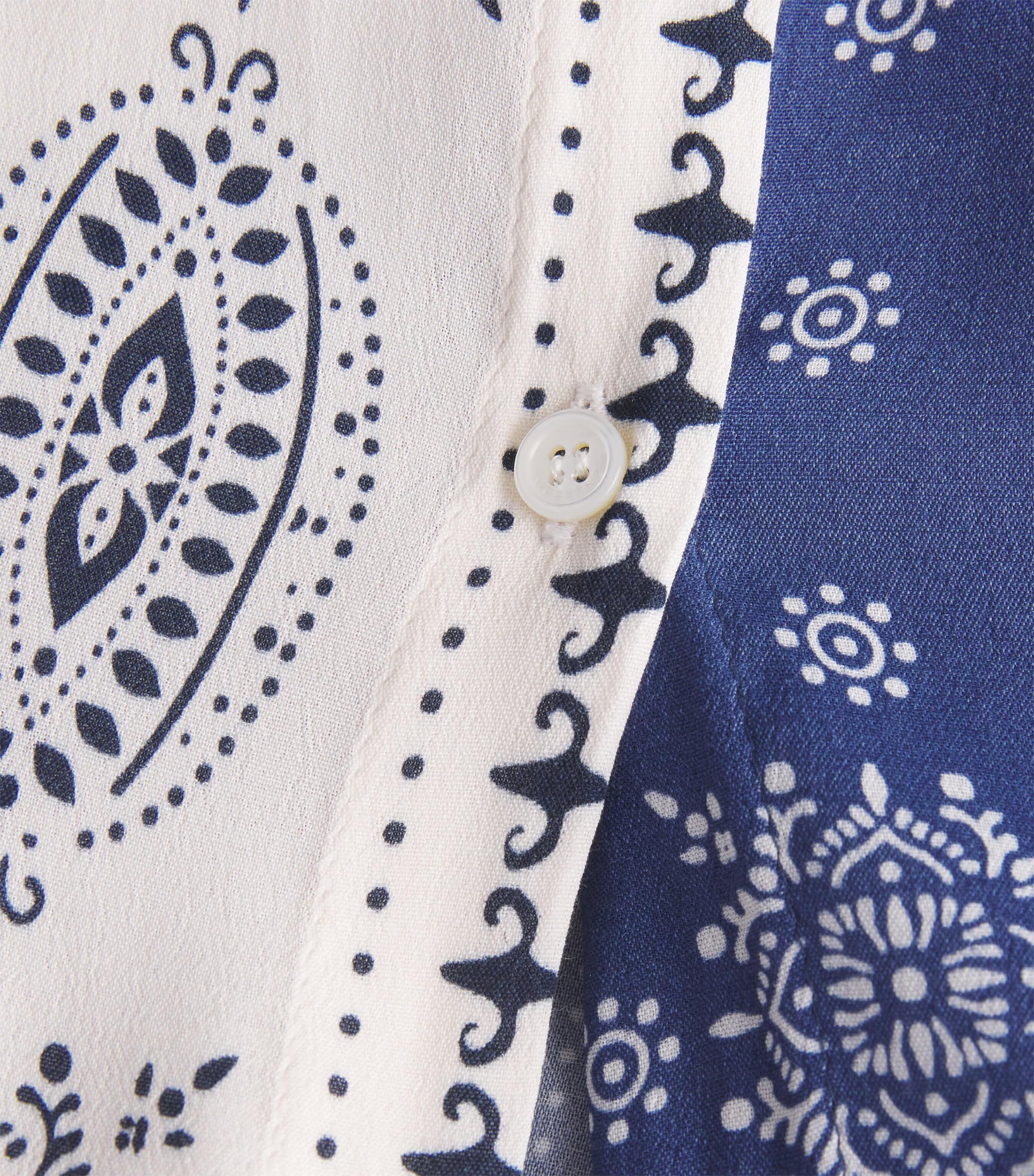 Patchwork Print Midi Dress LIGHT BLUE Image 5