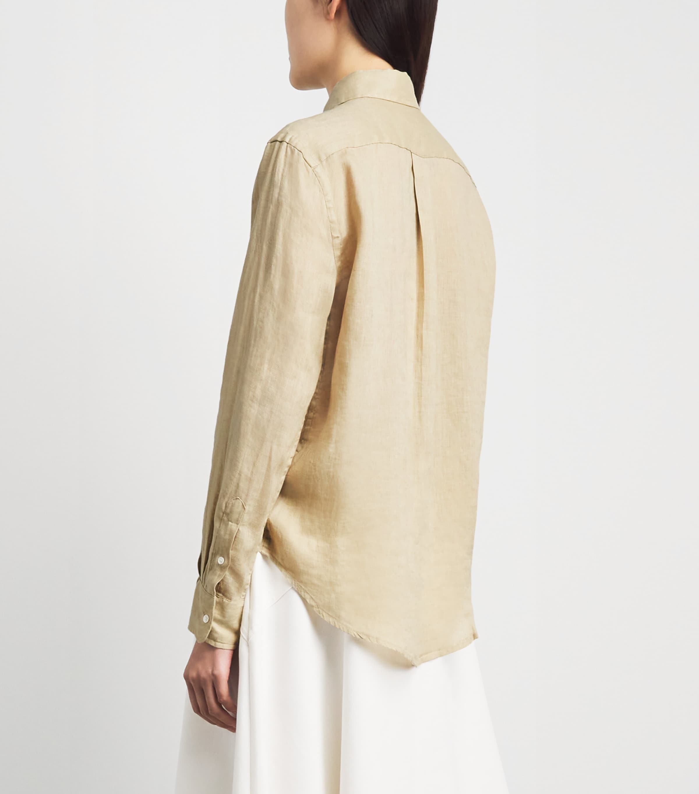 Polo Ralph Lauren Womens Cotton Classic-Fit Polo Pony Shirt Dune Tan Image 5