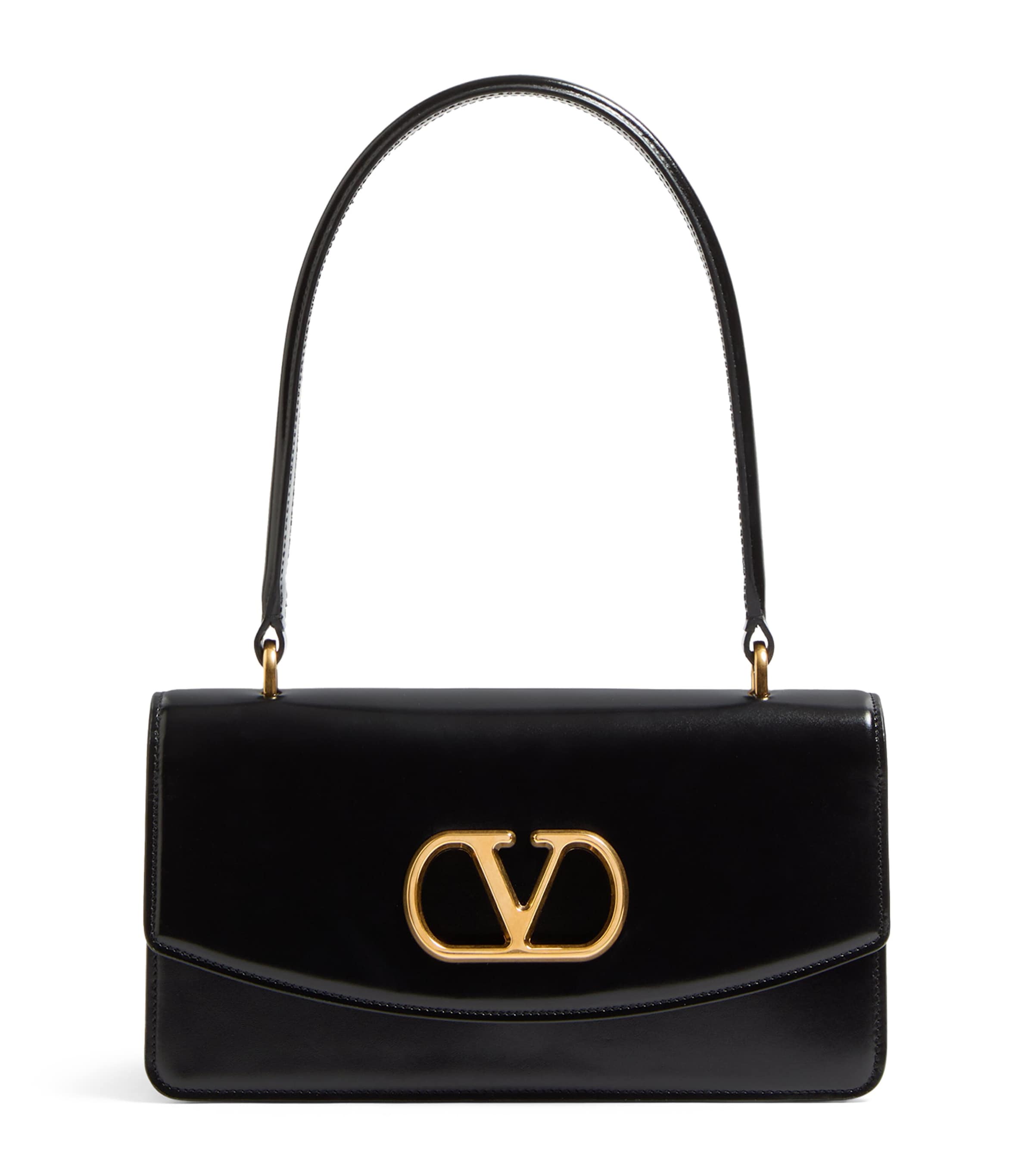 Valentino Garavani Leather Vain Top-Handle Bag | Harrods US