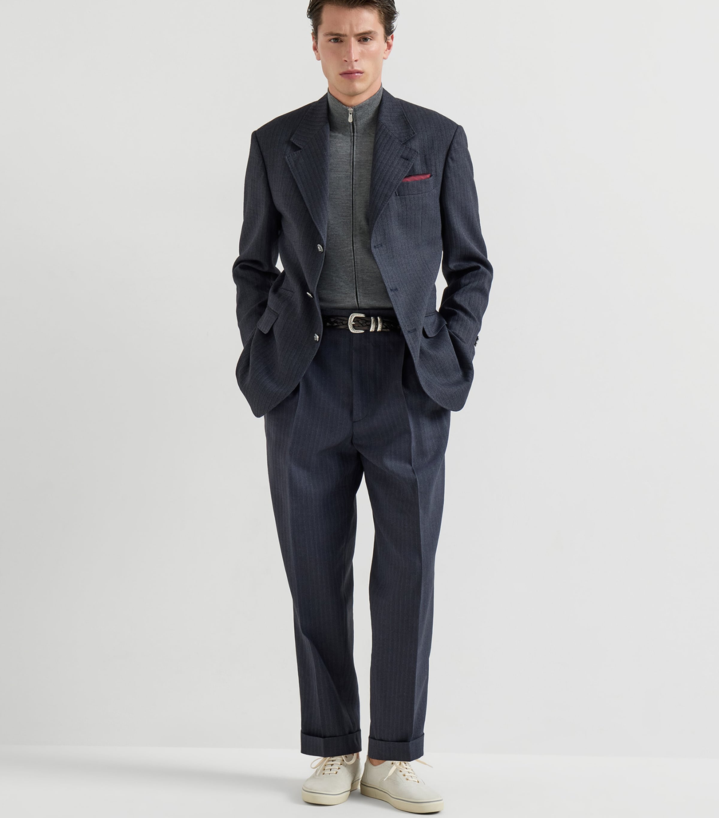 Brunello Cucinelli Mens Cashmere-Silk Cardigan Image 5